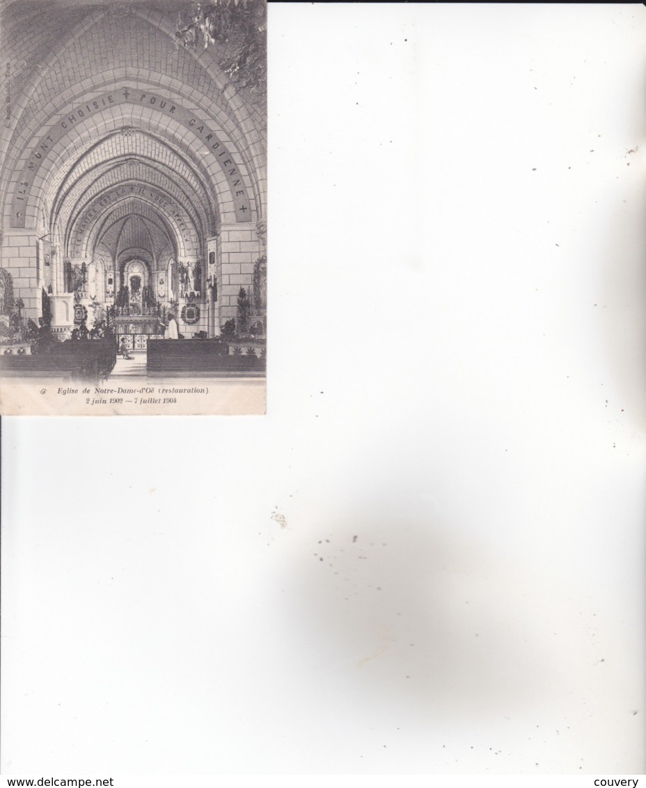 CPA 37 LA MEMBROLLE ,église De Notre-Dame-D'OE. (restauration 2 Juin 1902 Au 7 Juillet 1904.) - Sonstige & Ohne Zuordnung