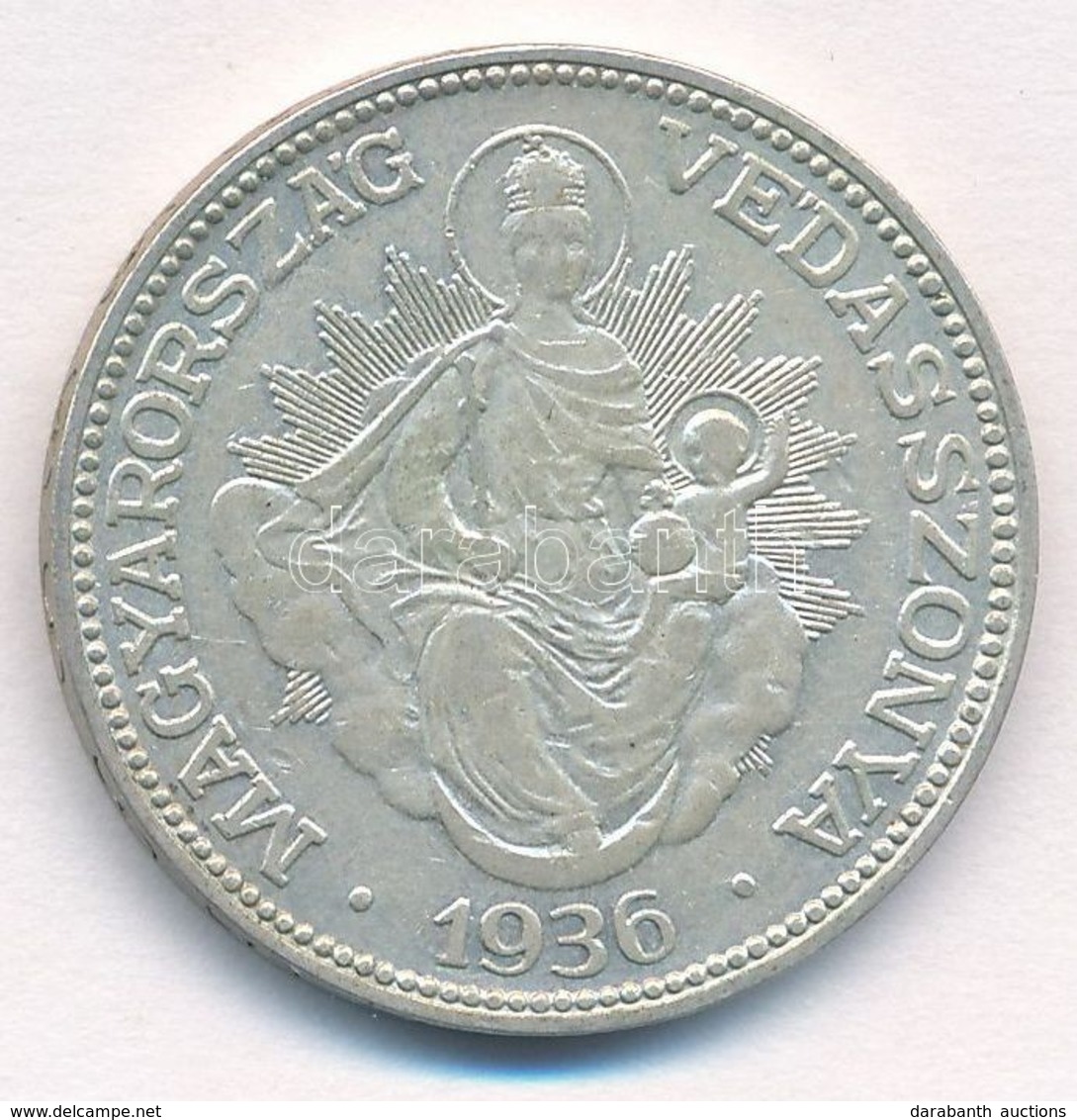 1936. 2P Ag 'Madonna' T:2,2- Adamo P7 - Ohne Zuordnung