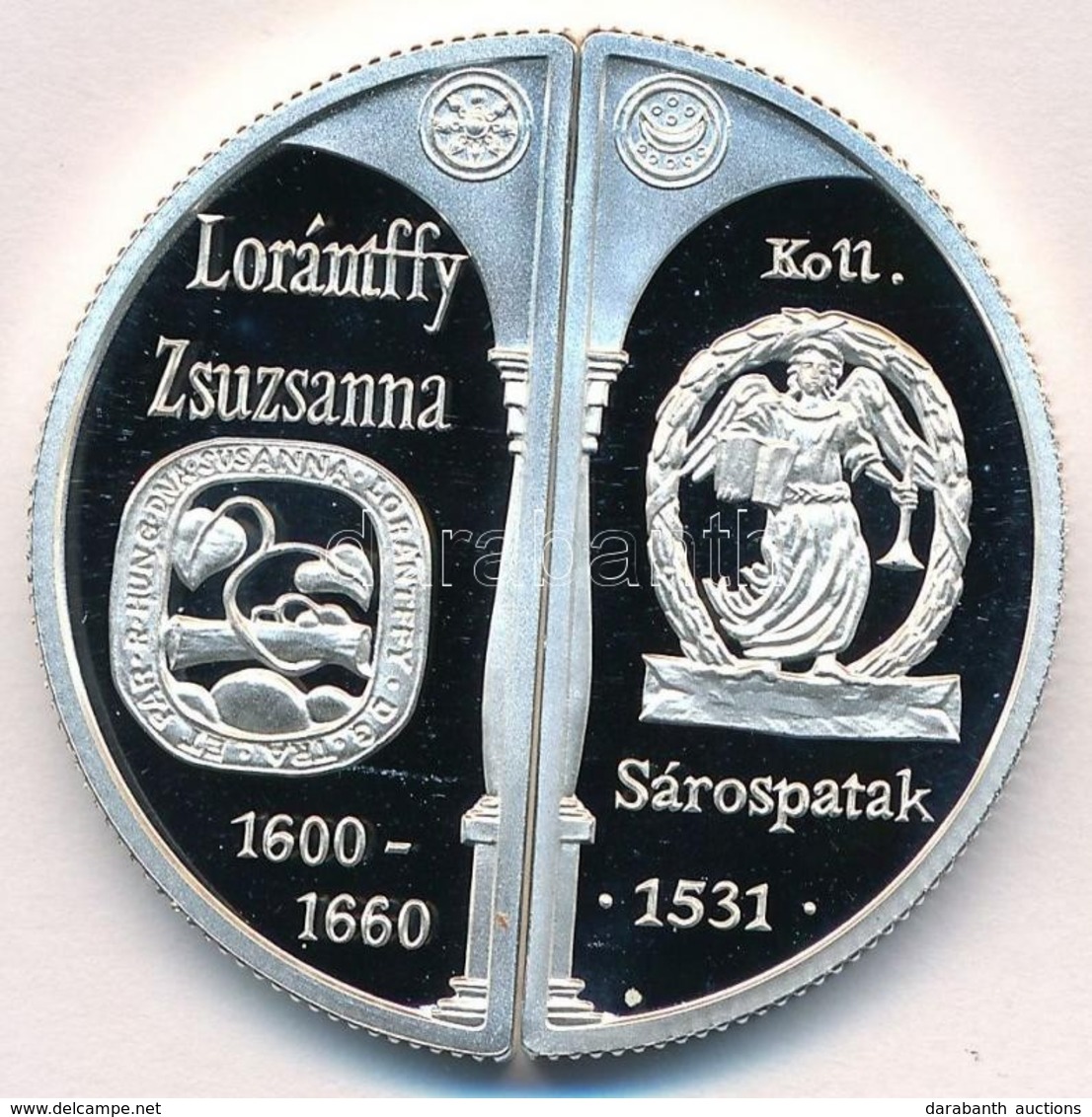 2000. 2000Ft Ag 'Lórántffy Zsuzsanna / Sárospatak' (2xklf) Tanúsítvánnyal T:PP 
Hungary 2000. 2000 Forint Ag 'Zsuzsanna  - Ohne Zuordnung