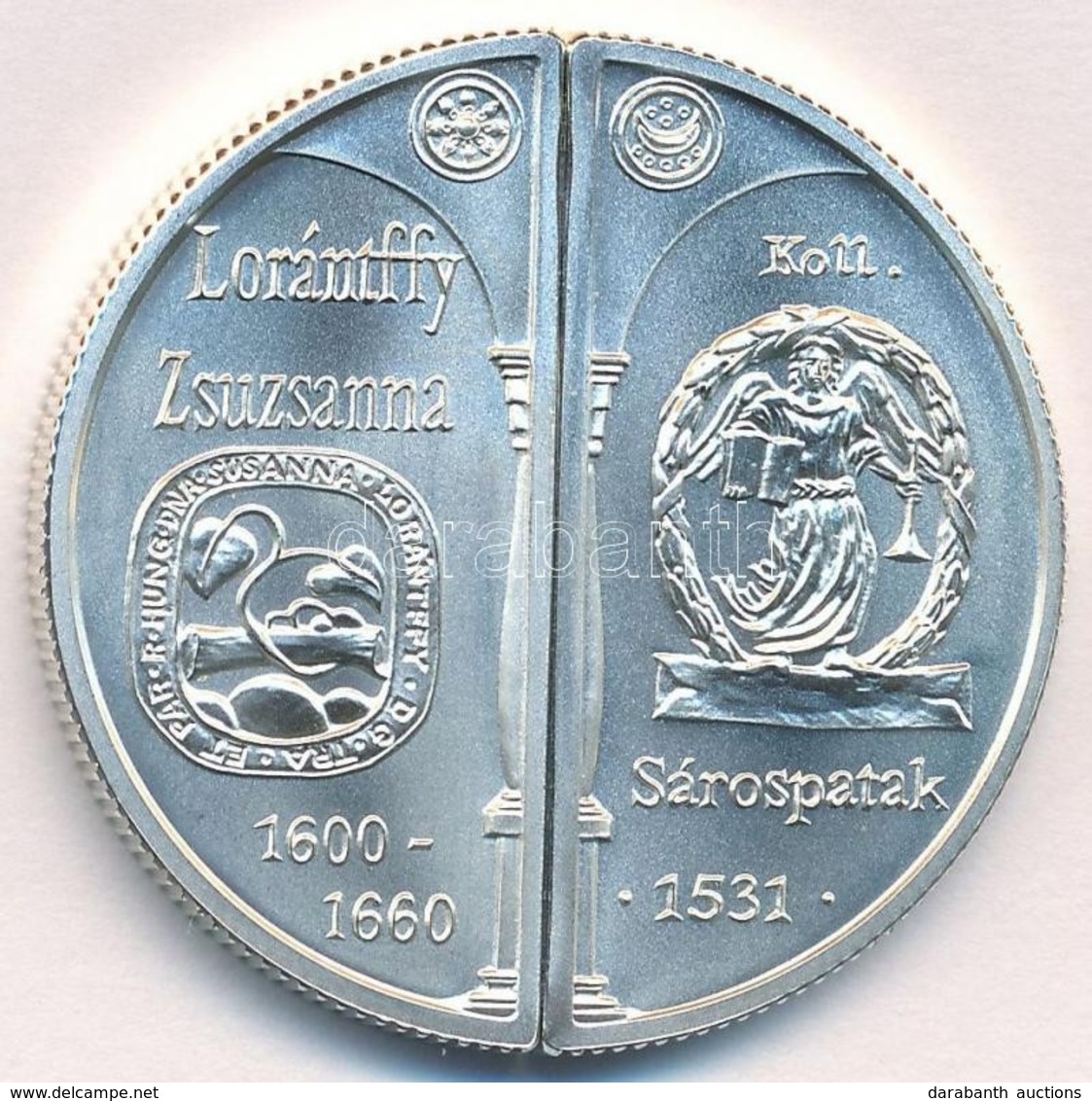 2000. 2000Ft Ag 'Lórántffy Zsuzsanna / Sárospatak' (2xklf) Tanúsítvánnyal T:BU 
Hungary 2000. 2000 Forint Ag 'Zsuzsanna  - Ohne Zuordnung