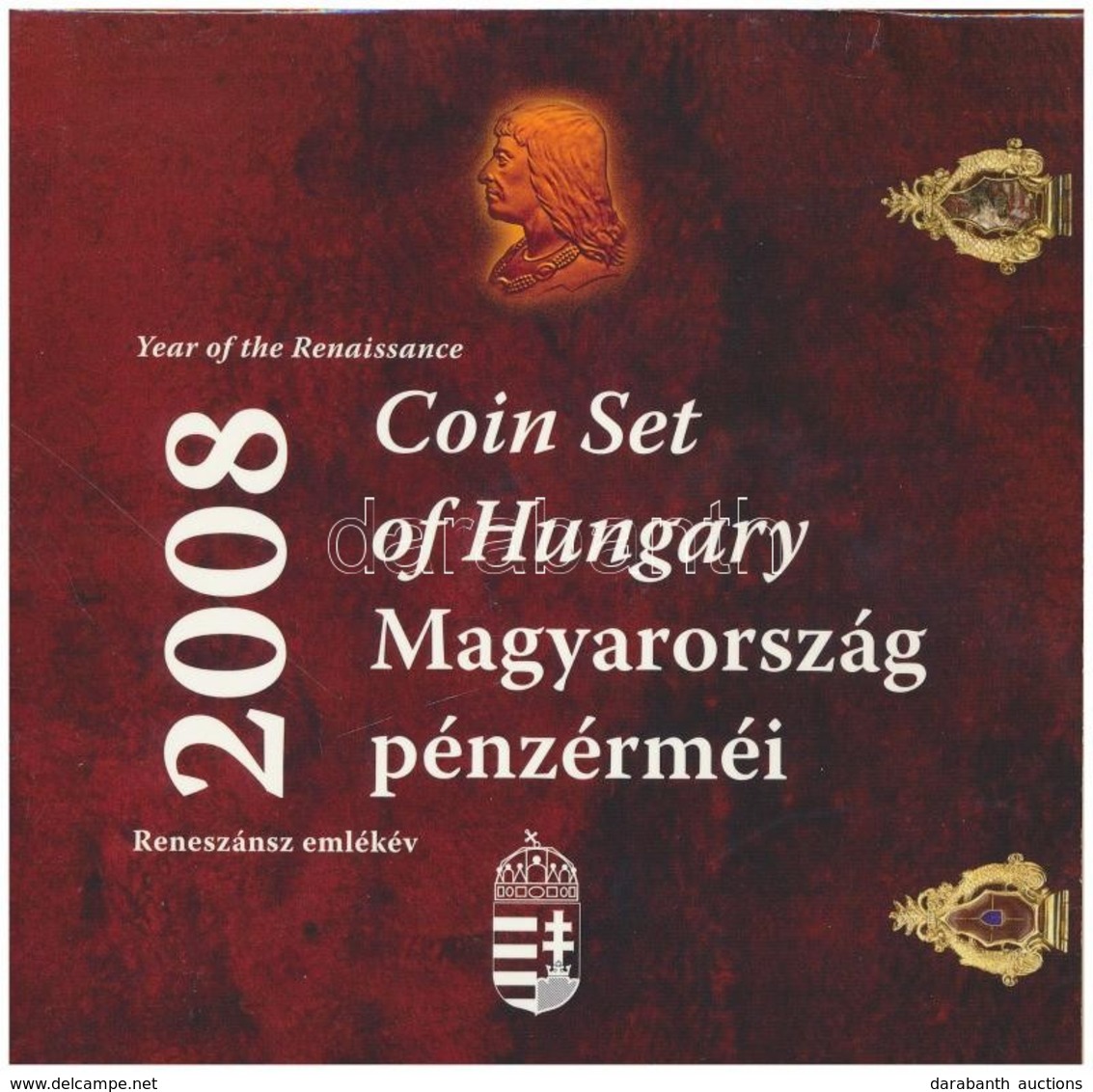 2008. 1Ft-100Ft 7klf Db + Mátyás Denár Ag Fantáziaverete 'Reneszánsz Emlékév' Dísztokos Forgalmi Szettben T:PP Adamo FO4 - Unclassified