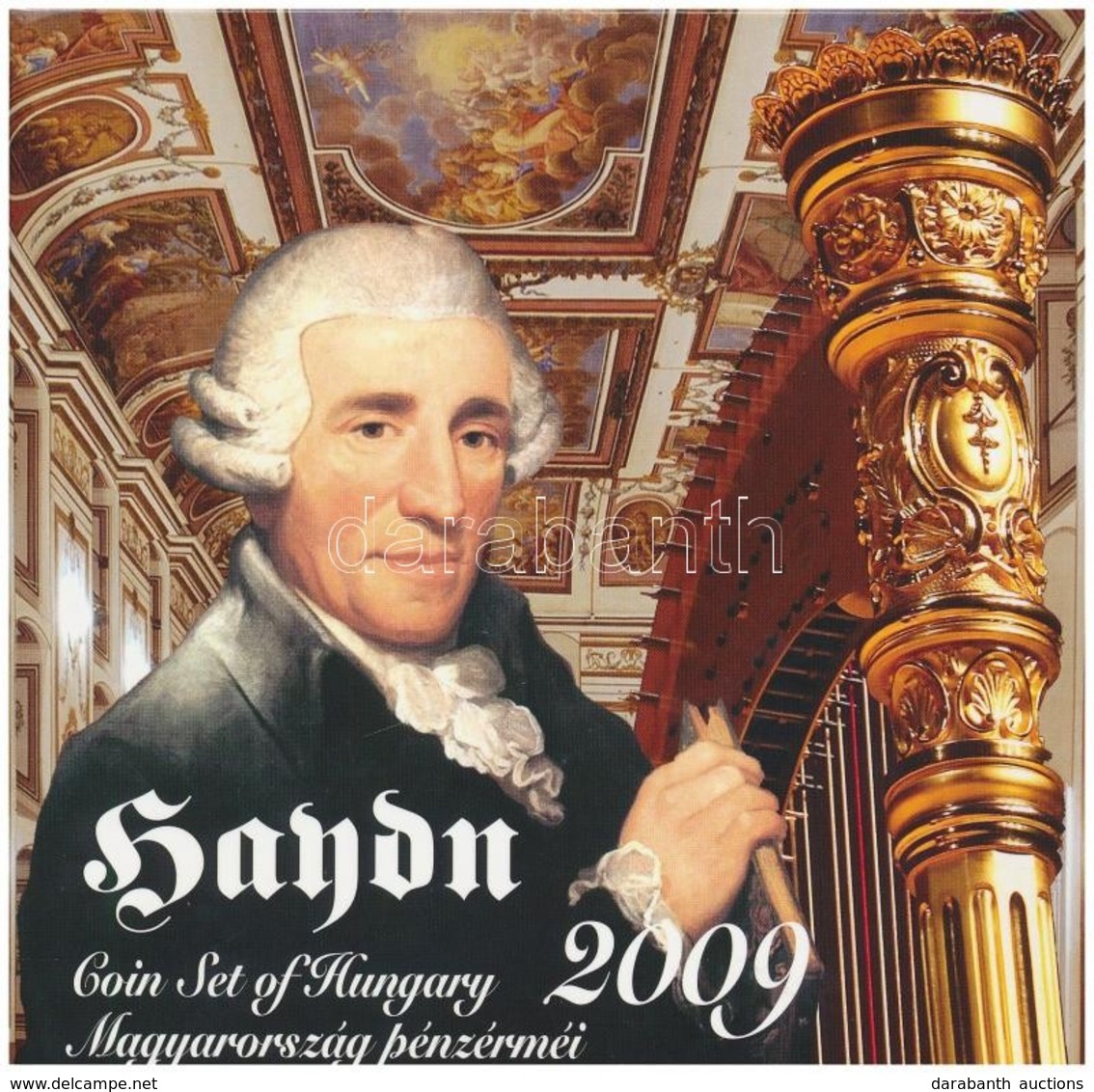 2009. 5Ft-200Ft 'Haydn' (7xklf) Forgalmi érme Sor, Benne 'Joseph Haydn' Ag Emlékérem (12g/0.999/29mm) T:PP Patina Adamo  - Unclassified