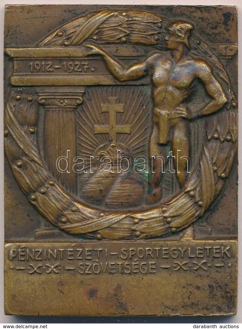 Bakonyi Sándor (1892-1937) ~1930. 'Pénzintézeti Sportegyletek Szövetsége 1912-1927' Br Emlékplakett 'LUDVIG' Gyártói Jel - Non Classés