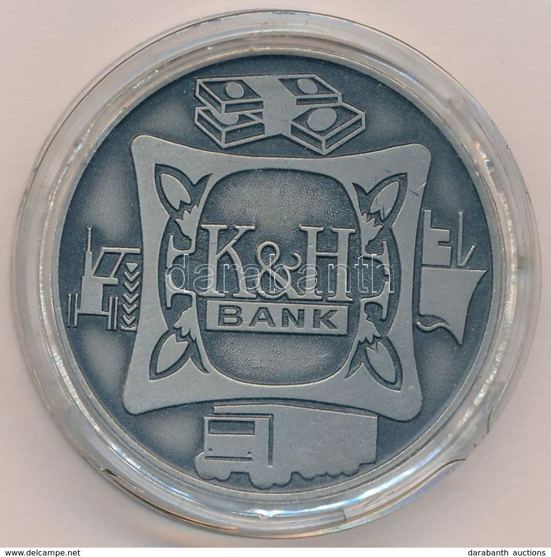 1987. 'K&H Bank / Országos Kereskedelmi és Hitelbank Rt. 1987 Január 1.' Fém Emlékérem (42mm) T:1- - Ohne Zuordnung