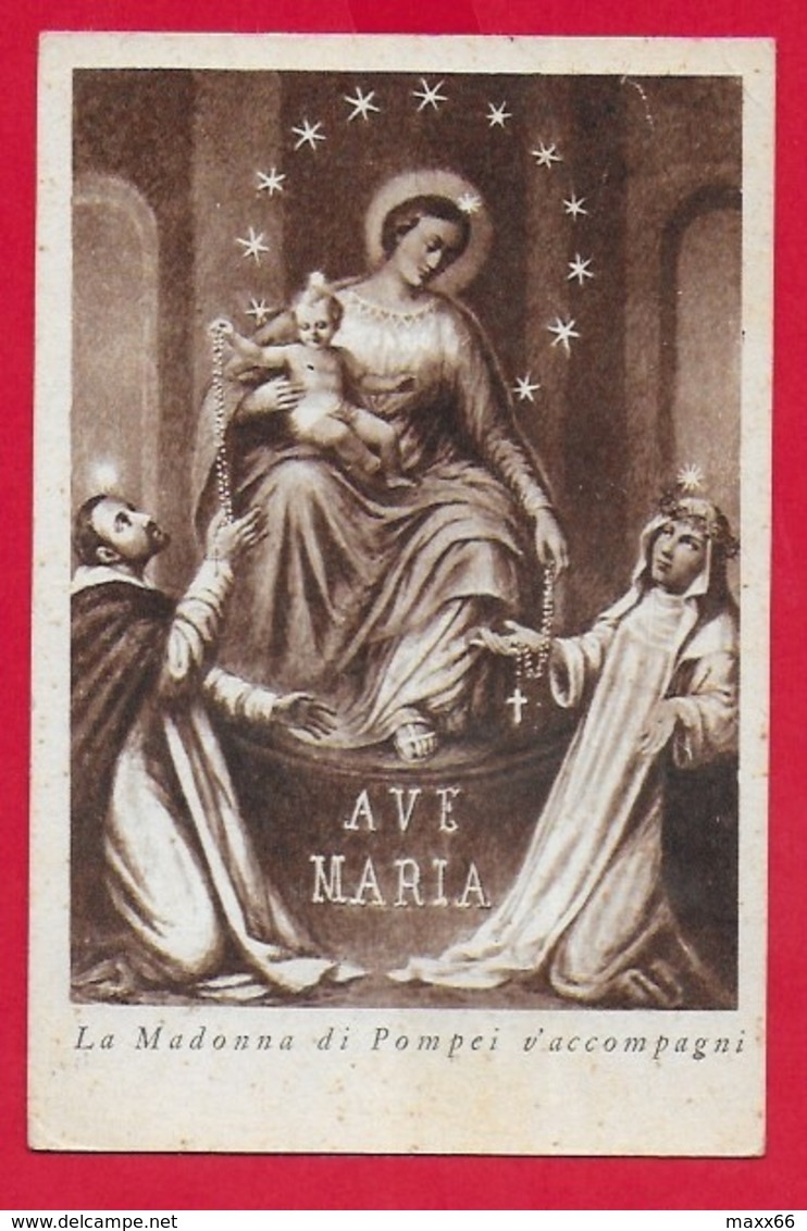 CARTOLINA VG ITALIA - La Madonna Di POMPEI V'accompagni - 10 X 15 - 1951 - Vergine Maria E Madonne