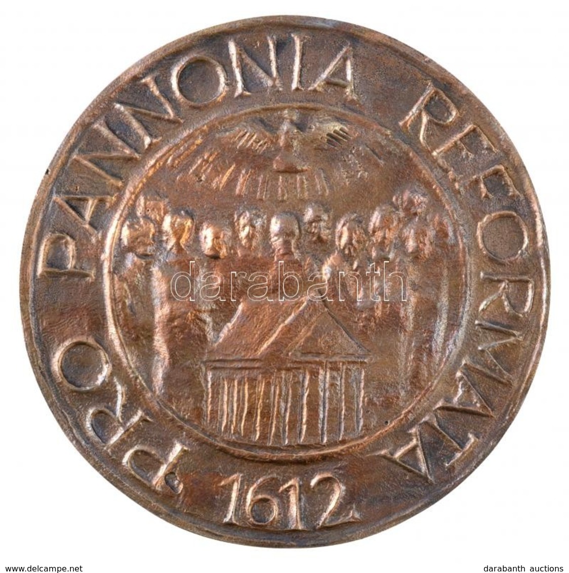 DN 'Pro Pannonia Reformata 1612 - Non Volentis Neque Currentis Sed Miserentis Est Dei - Rom IX.16' Kétoldalas Br Plakett - Unclassified
