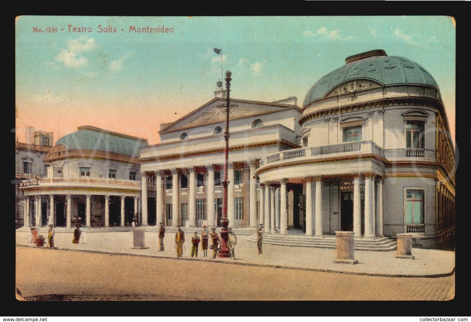 Uruguay Solis Theatre Masonic Symbol Very Clean Postcard Colored Ca1900  W5-741 - Uruguay