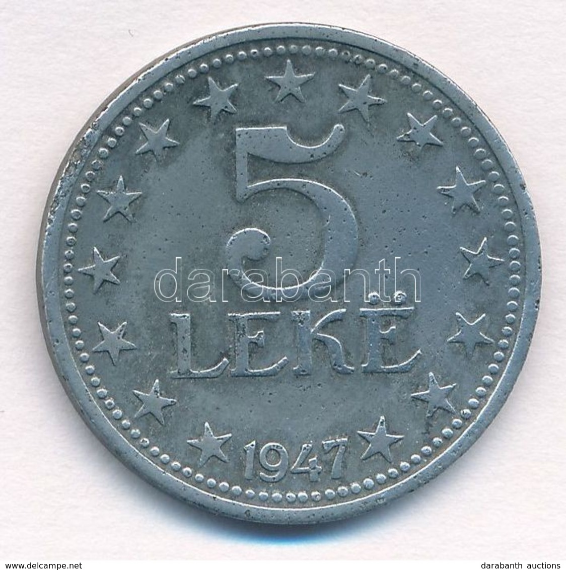 Albánia 1947. 5L Zn T:2-
Albania 1947. 5 Leke Zn C:VF - Ohne Zuordnung