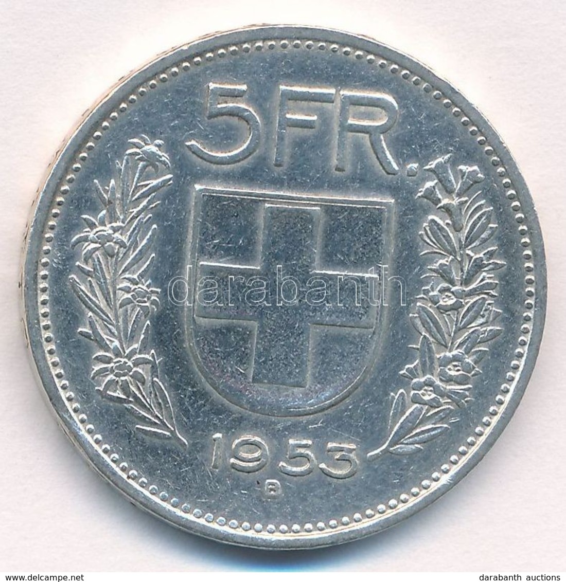 Svájc 1953B 5Fr Ag T:2
Switzerland 1953B 5 Francs Ag C:XF
Krause KM#40 - Unclassified