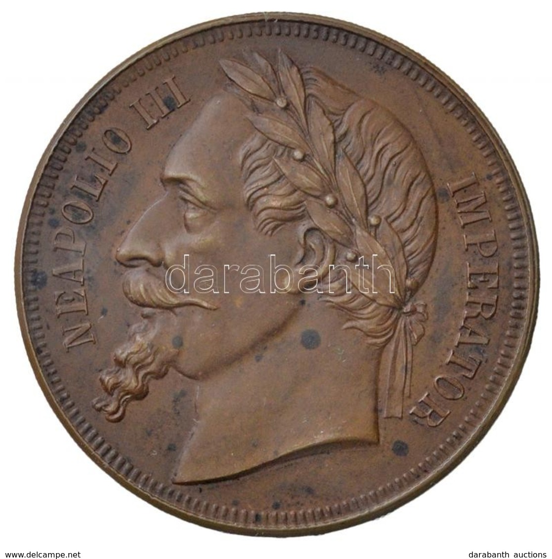 Franciaország ~1870. 5Fr 'III. Napóleon Császár' Br Szatirikus Fantáziaveret A Porosz-francia Háború Után (37mm) T:2
Fra - Unclassified