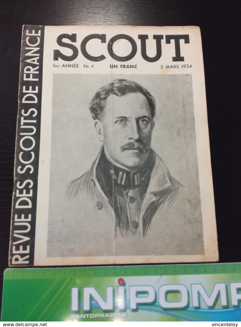 SCOUT  Revue Des Scouts De France - N° 4  5 Mars 1934 En L Etat Sur Les Photos  (  Pliure   Verticale  ) - 1901-1940