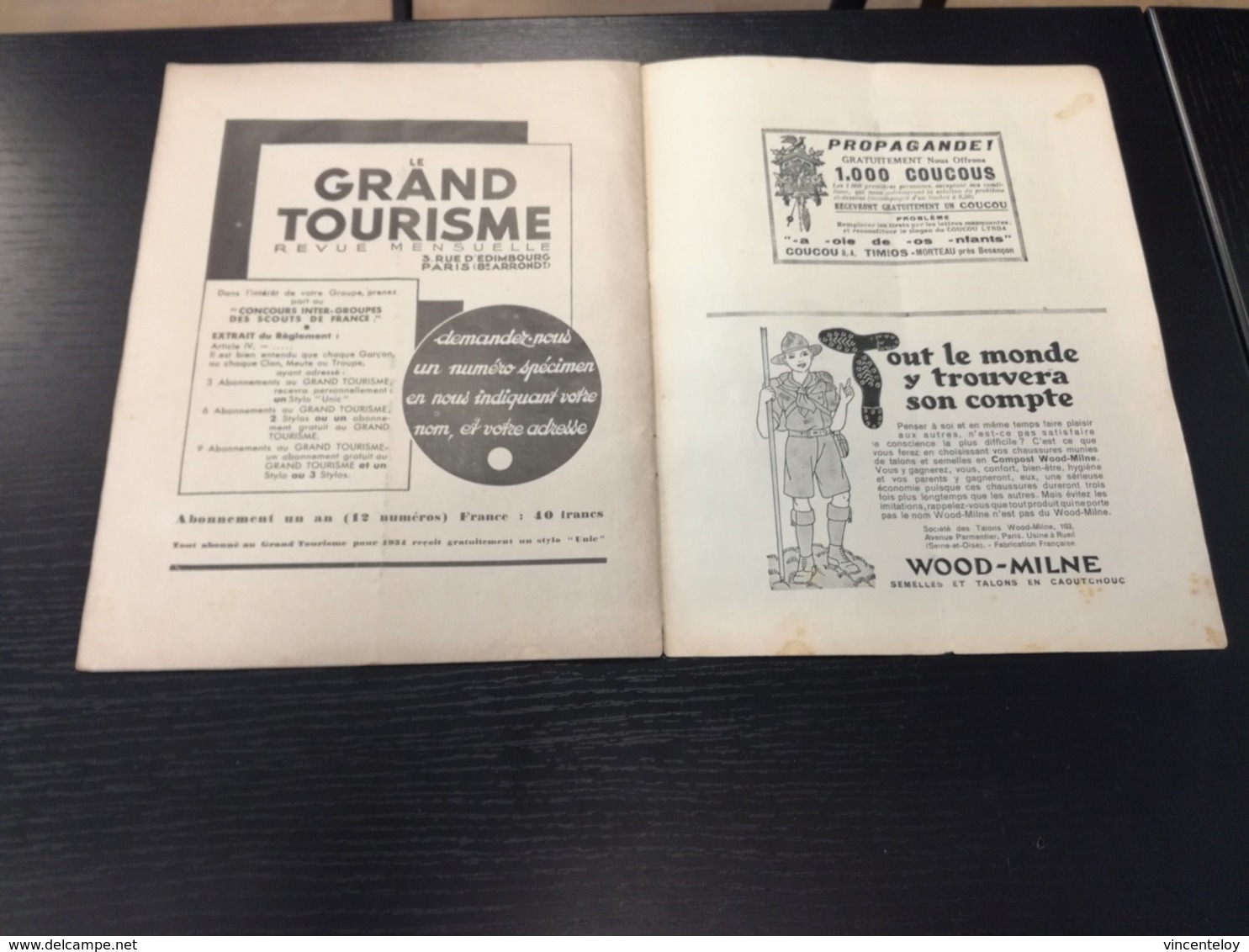 SCOUT  Revue Des Scouts De France - N° 4  5 Mars 1934 En L Etat Sur Les Photos  (  Pliure   Verticale  ) - 1901-1940