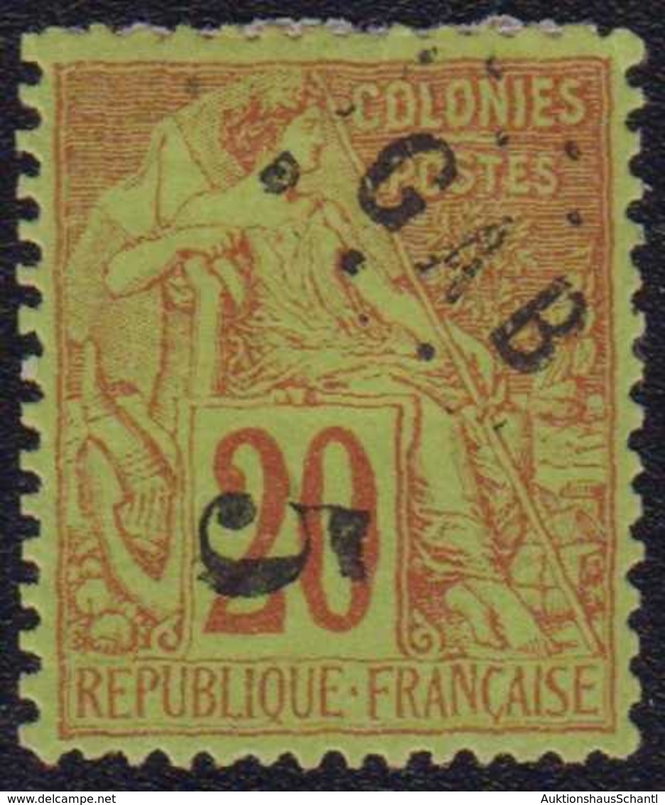 1886, 5 C. Auf 20 C., Handstempelaufdruck, Ungebraucht Mit Gummifehler, Zähnung Links Scherentrennung (Yvert 1) - Altri & Non Classificati