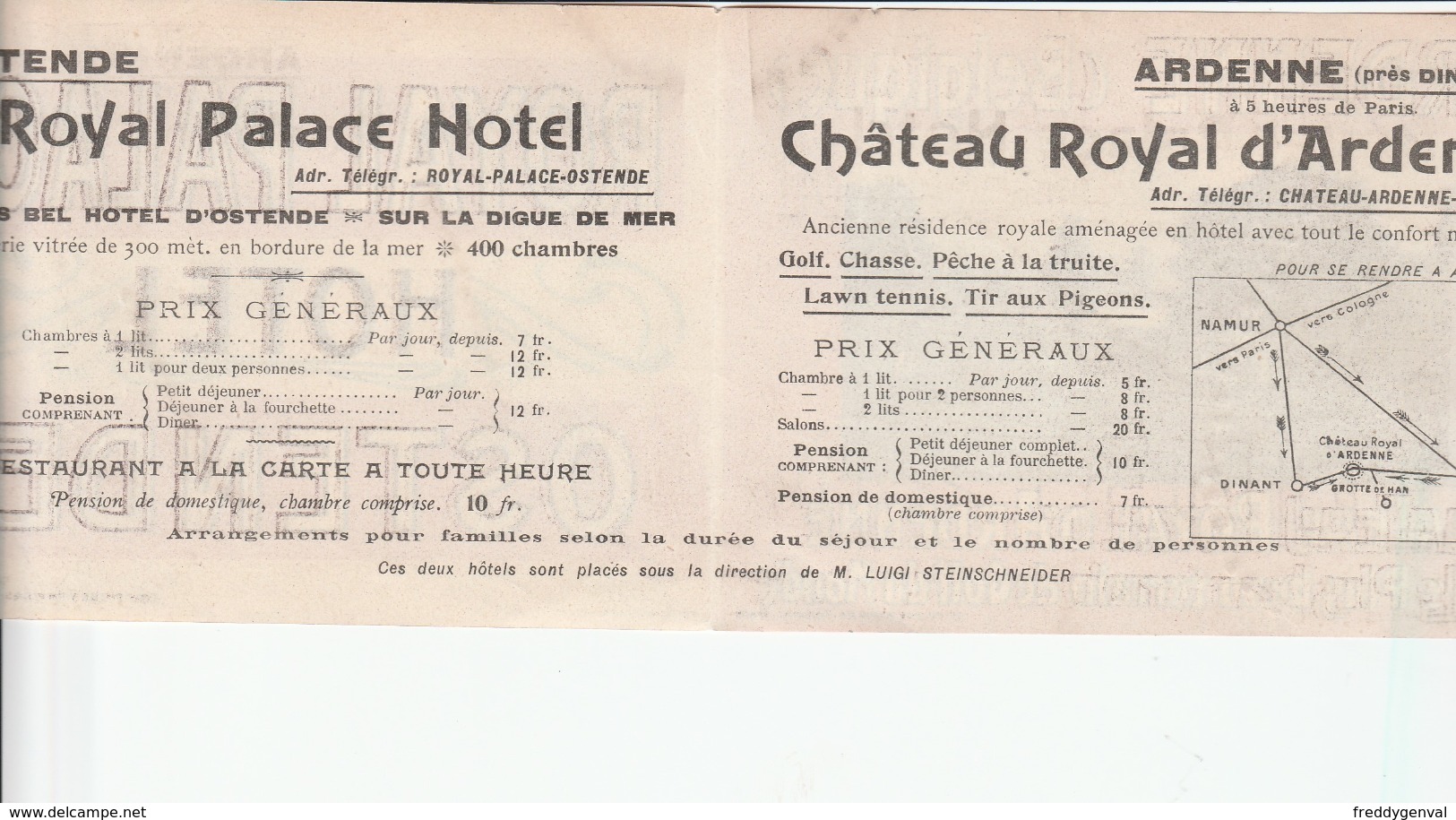 OSTENDE ROYAL PALACE HOTEL-ARDENNE CHATEAU ROYAL D,ARDENNE - Autres & Non Classés