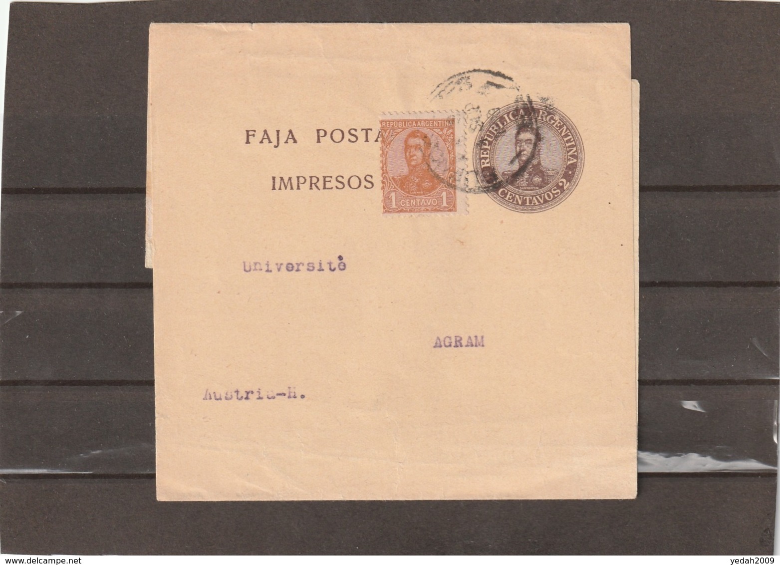 Argentina NEWSPAPER WRAPPER TO Austria Zagreb Croatia - Postal Stationery