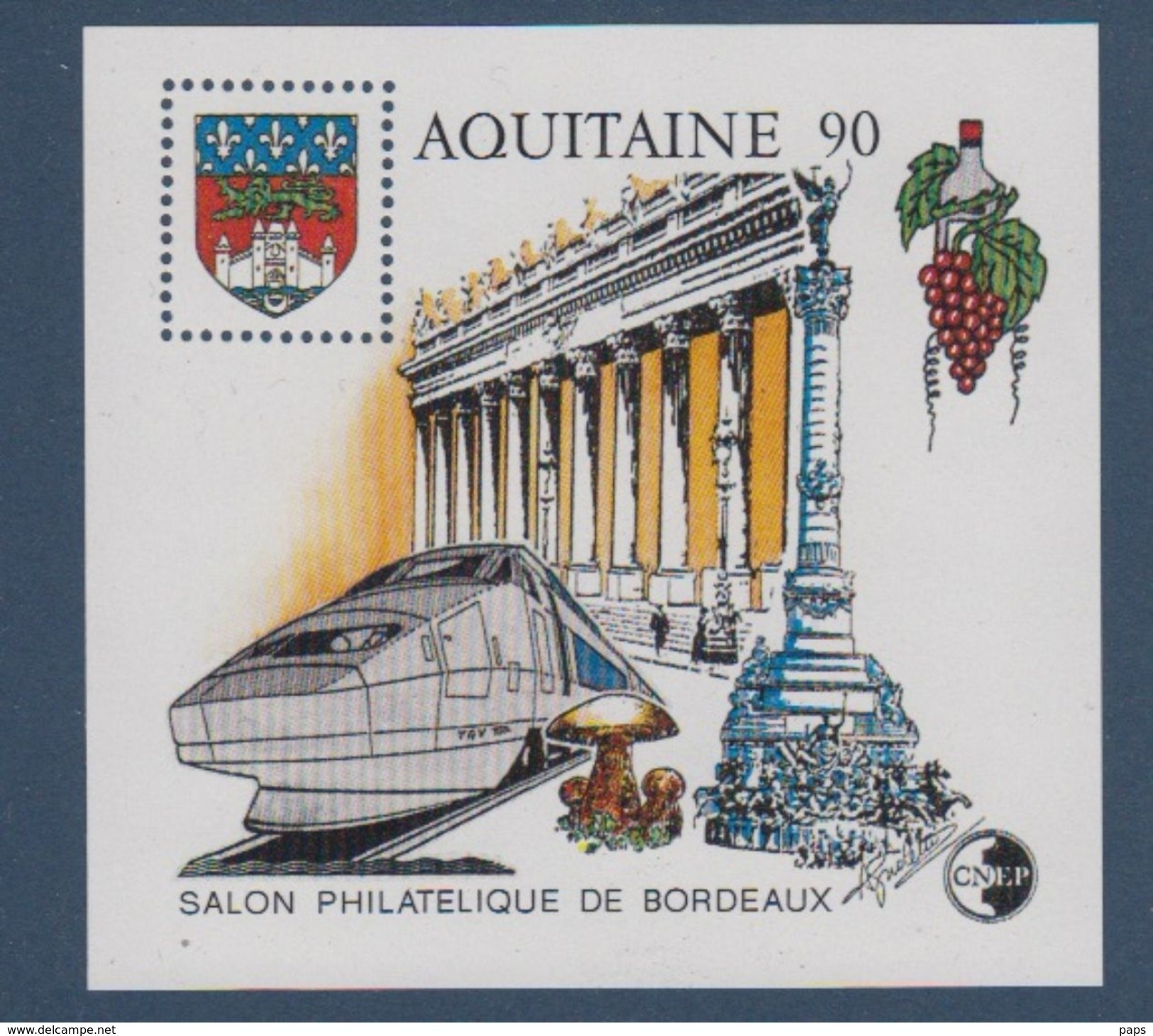 CNEP-1990-N°12** AQUITAINE.Salon Philathélique De BORDEAUX. - CNEP