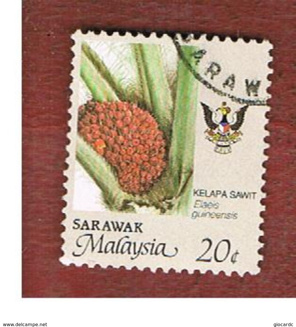 MALESIA: SARAWAK (MALAYSIA) -  SG 259   -  1986 AGRICULTURAL PRODUCTS: PALM OIL (SHIELD  RED-WHITE-BLUE) - USED ° - Malesia (1964-...)