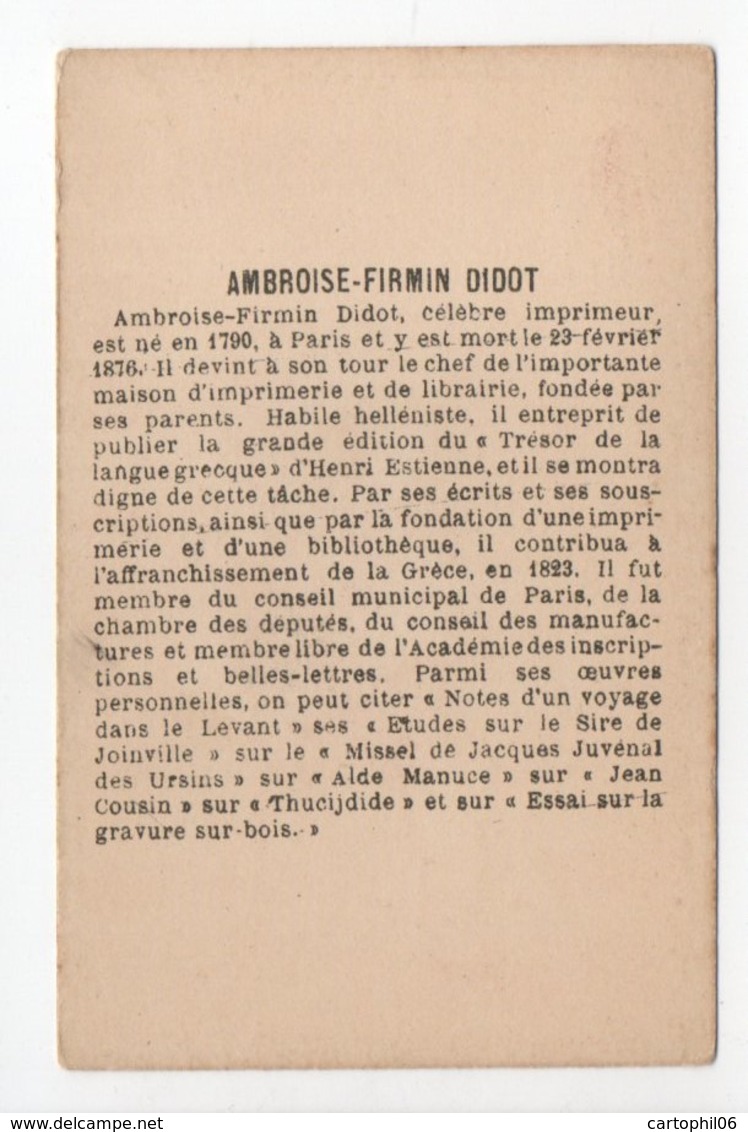 - CHROMO FIRMIN DIDOT - - Autres & Non Classés