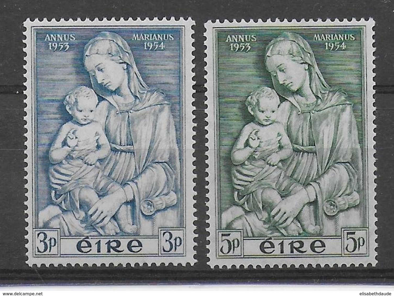 IRLANDE - YVERT N°122/123 * MLH CHARNIERE QUASI INVISIBLE - COTE = 10 EUR. - Unused Stamps