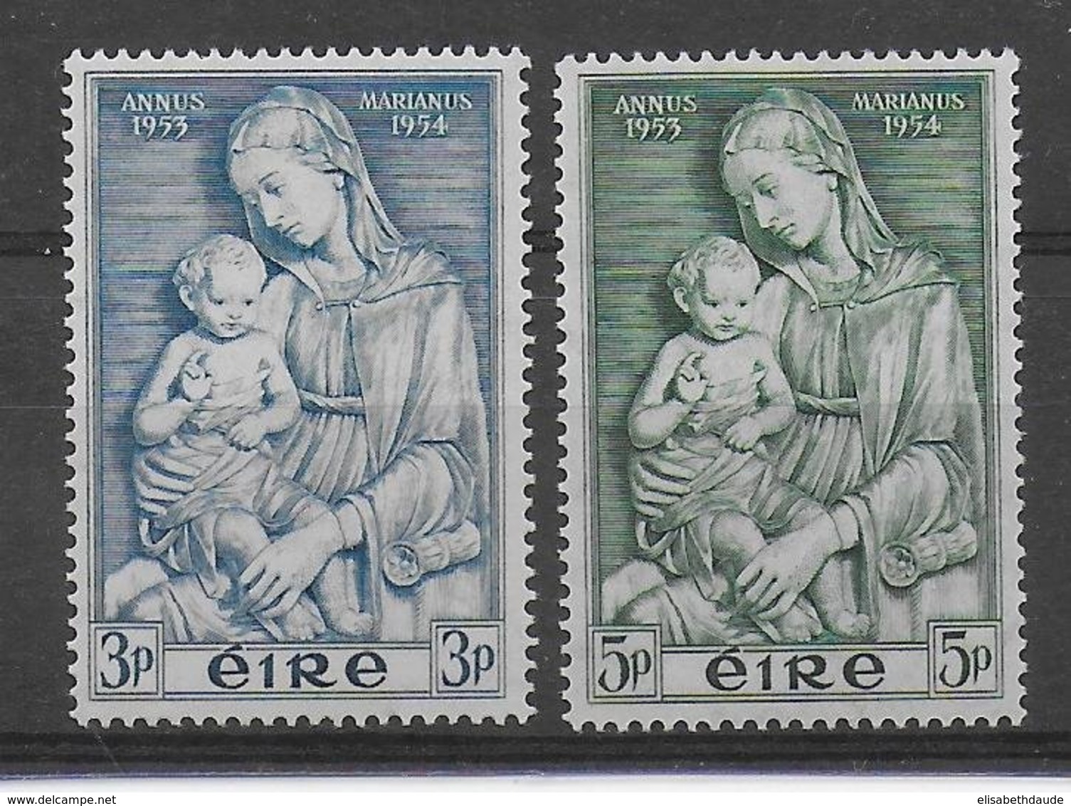 IRLANDE - YVERT N°122/123 * MLH CHARNIERE QUASI INVISIBLE - COTE = 10 EUR. - Ungebraucht