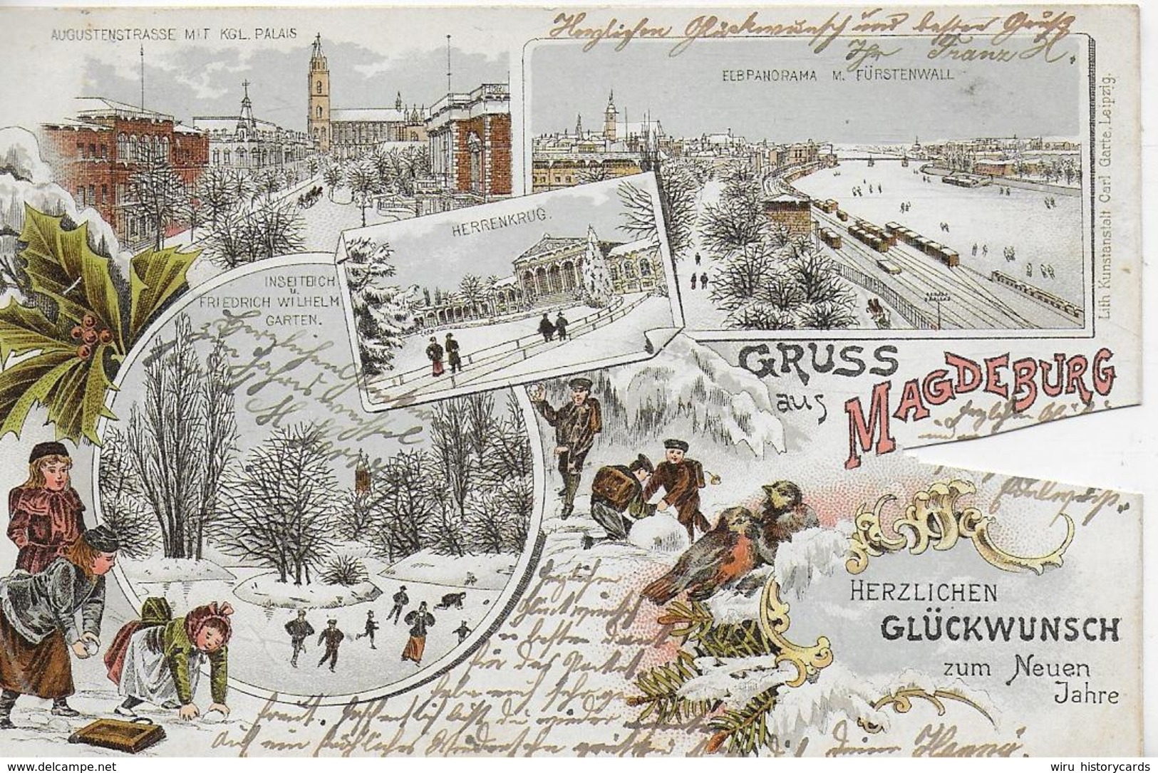 AK 0333  Magdeburg ( Neujahrswüsche ) - Lithographie Um 1896 - Magdeburg