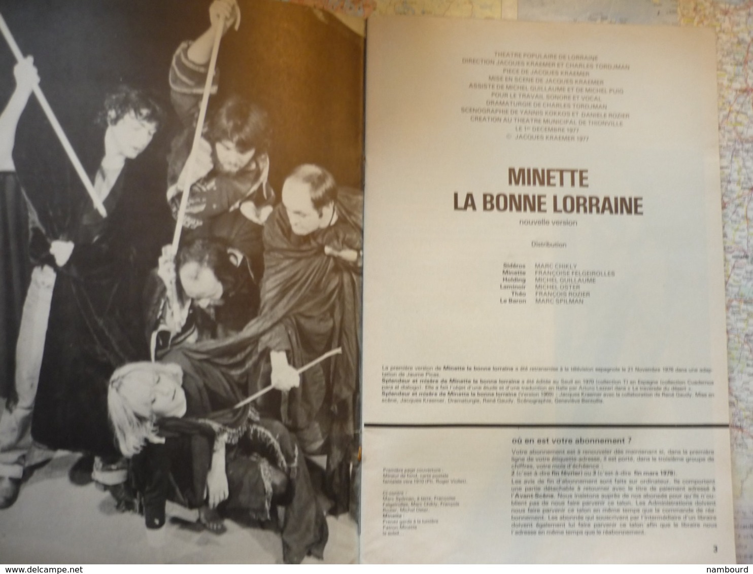 L'Avant-Scène Théâtre N°623 Minette La Bonne Lorraine Jacques Kraemer / C'était... Charles Tordjman - Cinéma