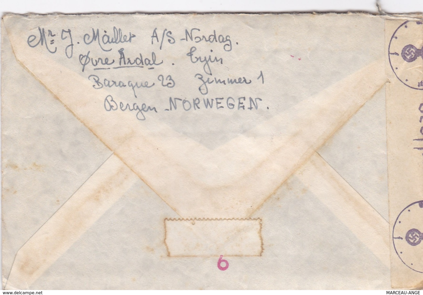 LETTRE PERIODE DE GUERRE , 1939/1945 ,avec Censure Militaire ,destination FRANCE Avec Contenu - Lettres & Documents