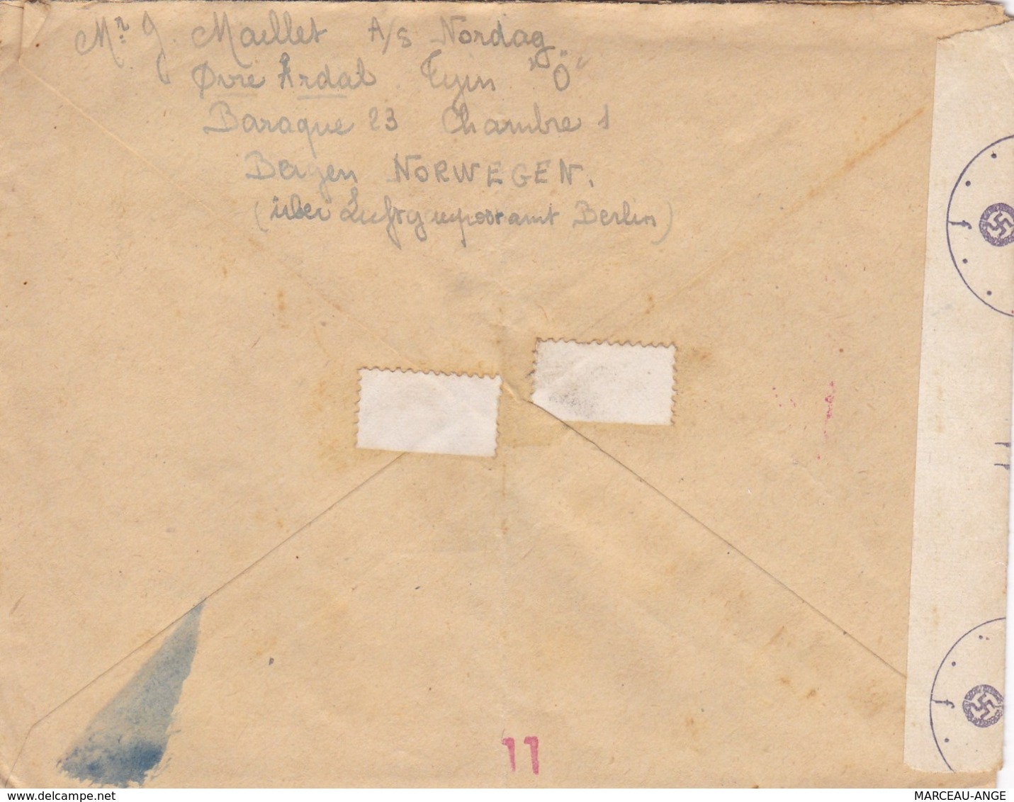 LETTRE PERIODE DE GUERRE , 1939/1945 ,avec Censure Militaire ,destination FRANCE Avec Contenu - Lettres & Documents