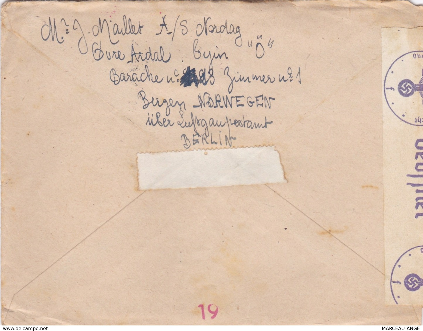 LETTRE PERIODE DE GUERRE , 1939/1945 ,avec Censure Militaire ,destination FRANCE Avec Contenu - Lettres & Documents