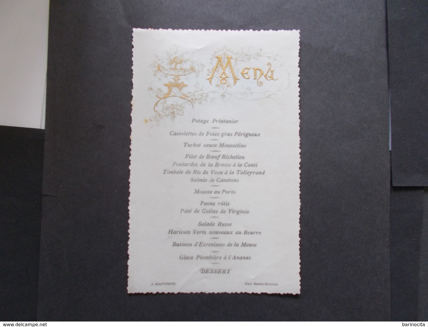 - MENU - SAS Monseigneur " Le Prince Ferdinand De CROY " ROUEN 23 MAI 1897 - Menus