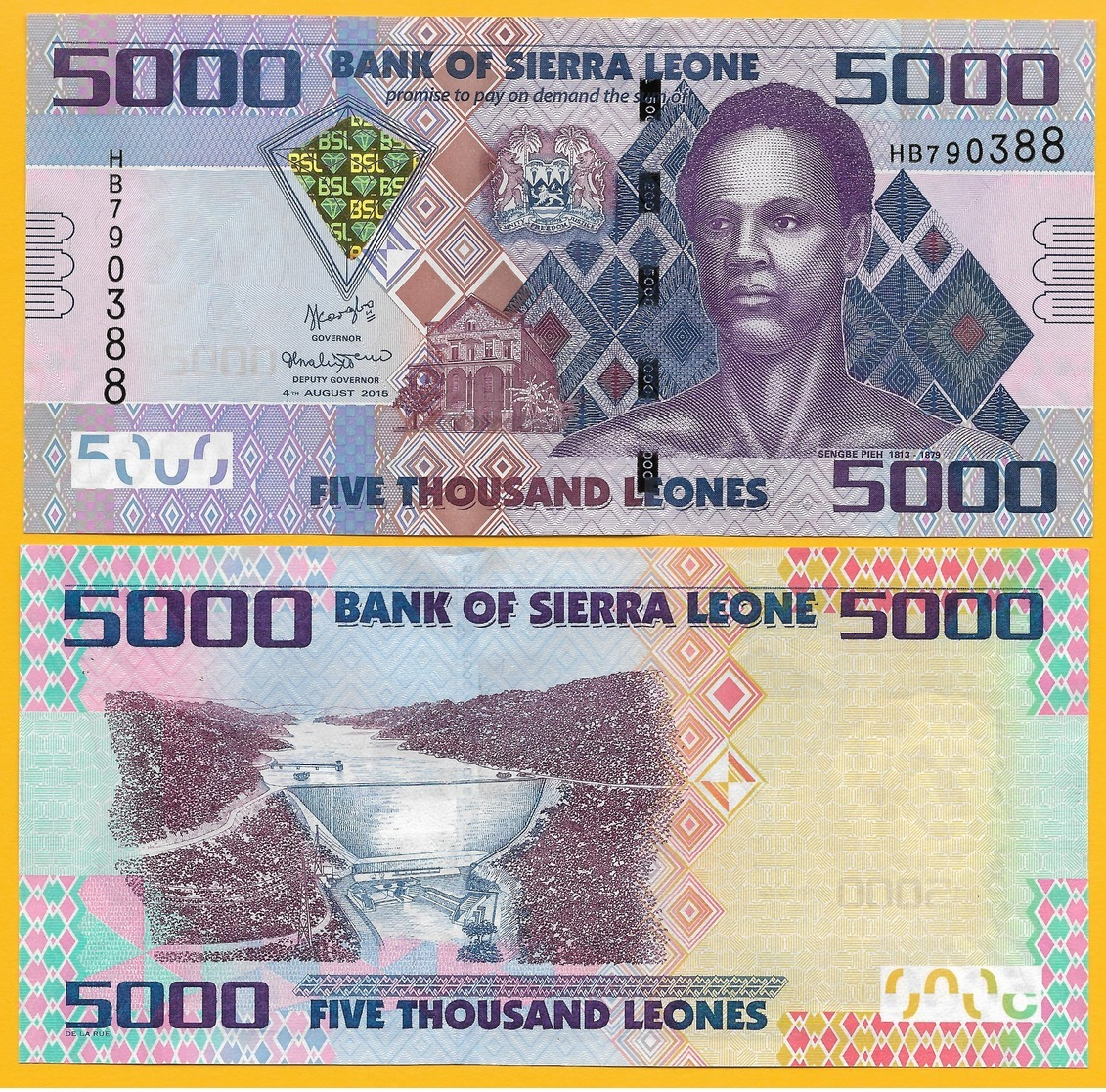 Sierra Leone 5000 Leones P-32 2015 UNC Banknote - Sierra Leone