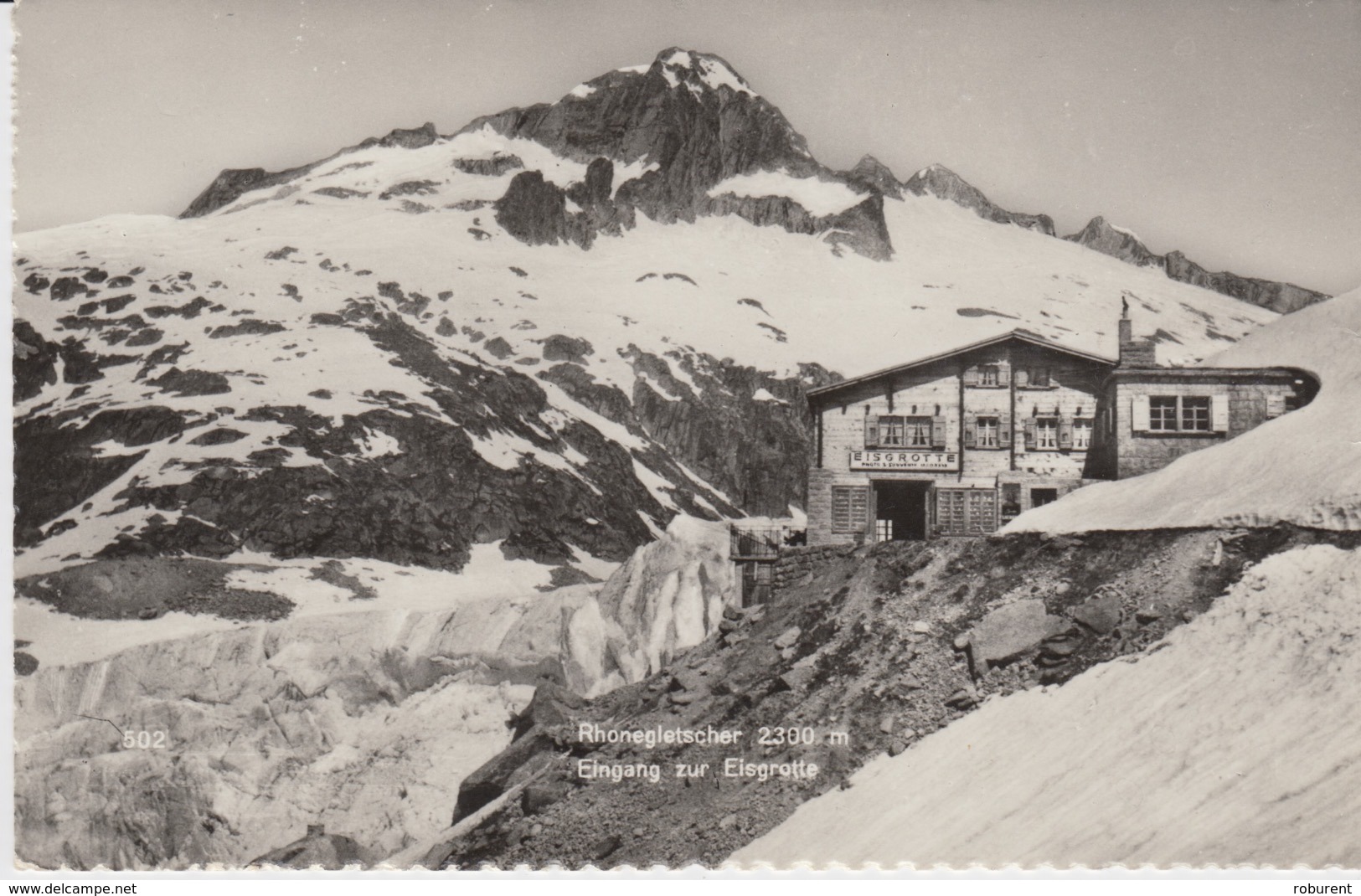 377 - CARTOLINA - RHONEGLETSCHER 2300 M. EINGANG ZUR EISGROTTE - SVIZZERA - Altri & Non Classificati