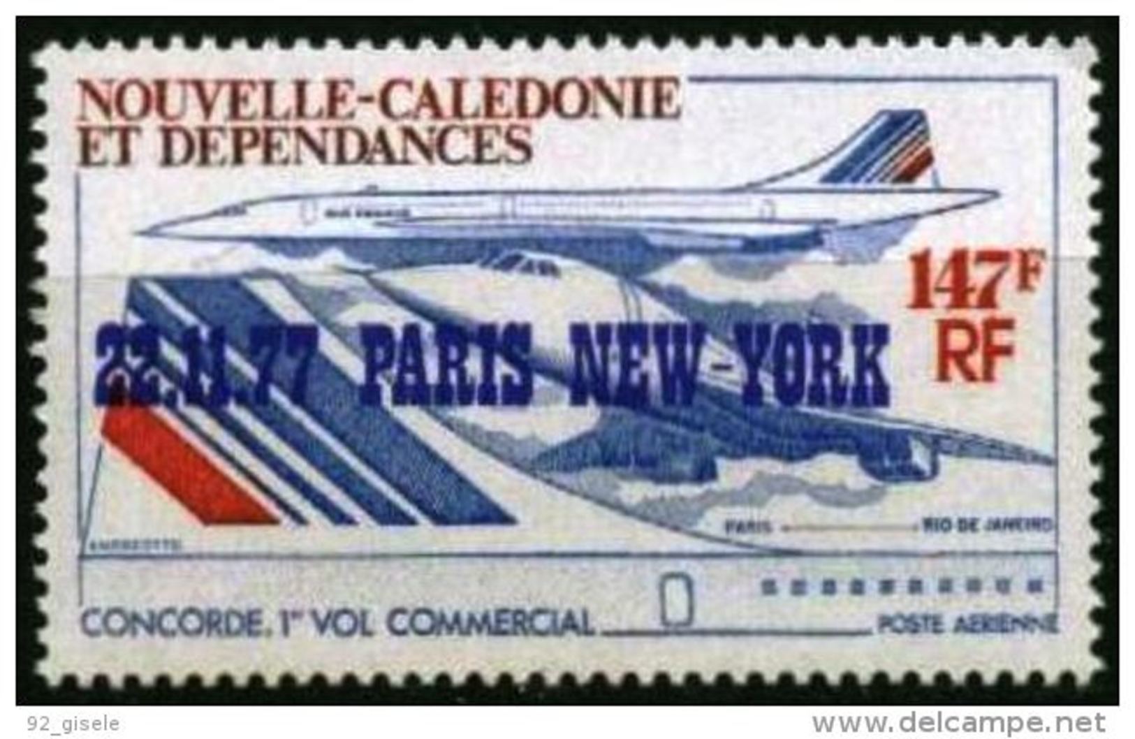 Nle-Caledonie Aerien YT 181 (PA) " Concorde Surch. " 1977 Neuf** - Neufs