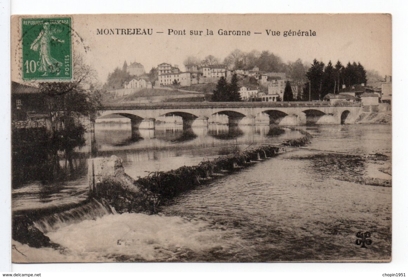 CPA - CACHET A DATE : MARTRES (HAUTE-GARONNE) Sur CPA MONTREJEAU - 1877-1920: Semi Modern Period