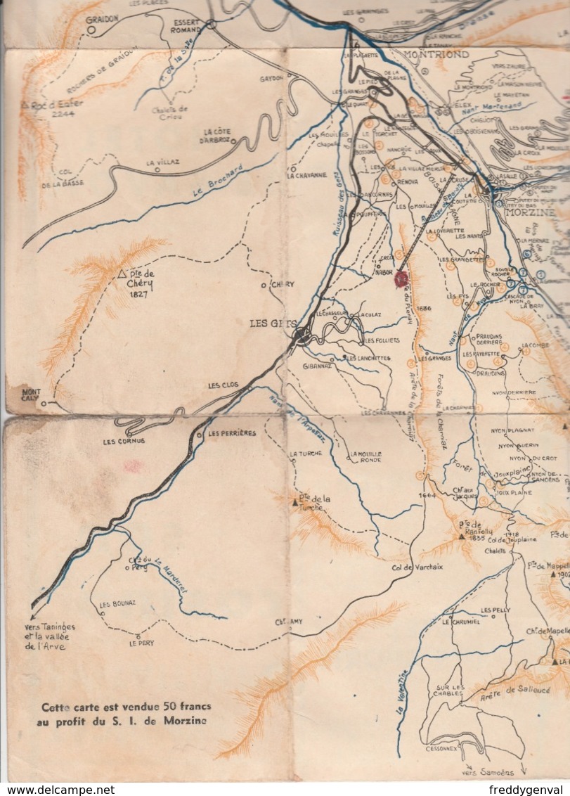 MORZINE CARTE SCHEMATIQUE DES PROMENADES FORMAT 41 X 30 - Autres & Non Classés