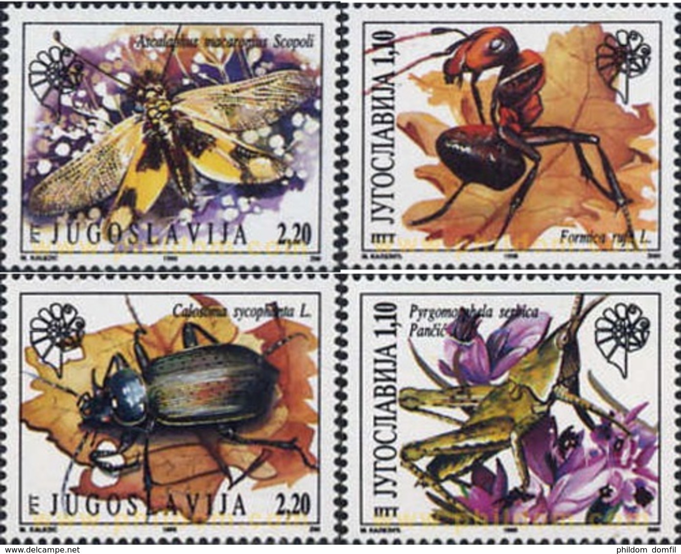 Ref. 41326 * MNH * - YUGOSLAVIA. 1996. INSECTS . INSECTOS - Spiders