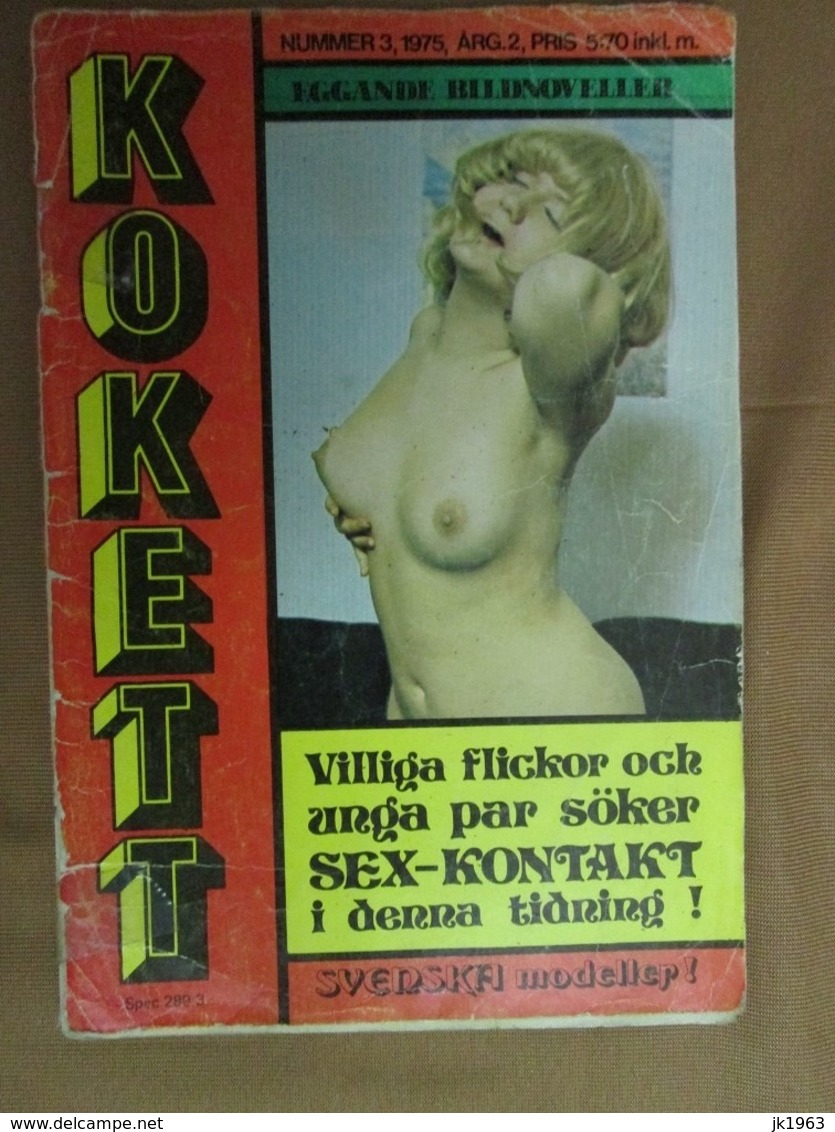 FIVE OLD SWEDEN EROTIC PORN MAGAZINES FROM 70 ' BLACK AND WHITE PHOTOS - Scandinavische Talen