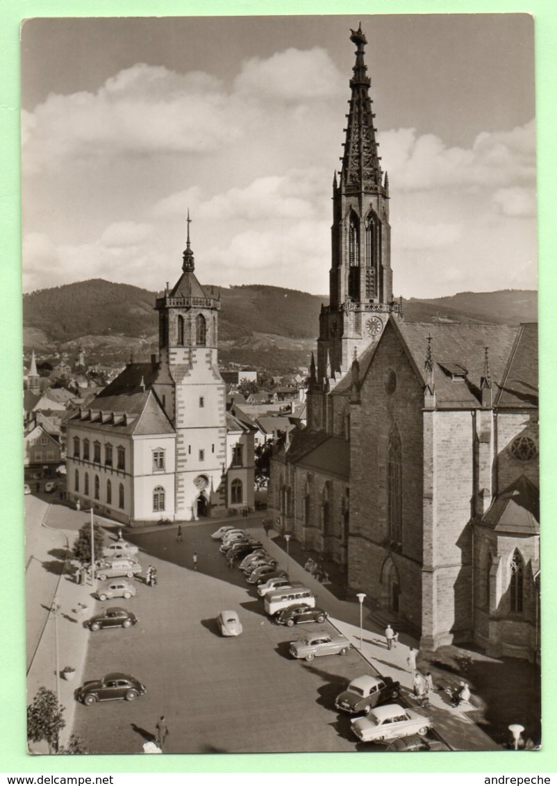 CPSM -  BUHL / BADEN  - Kirche Mit Rathaus - VOITURES Vintages - - Buehl