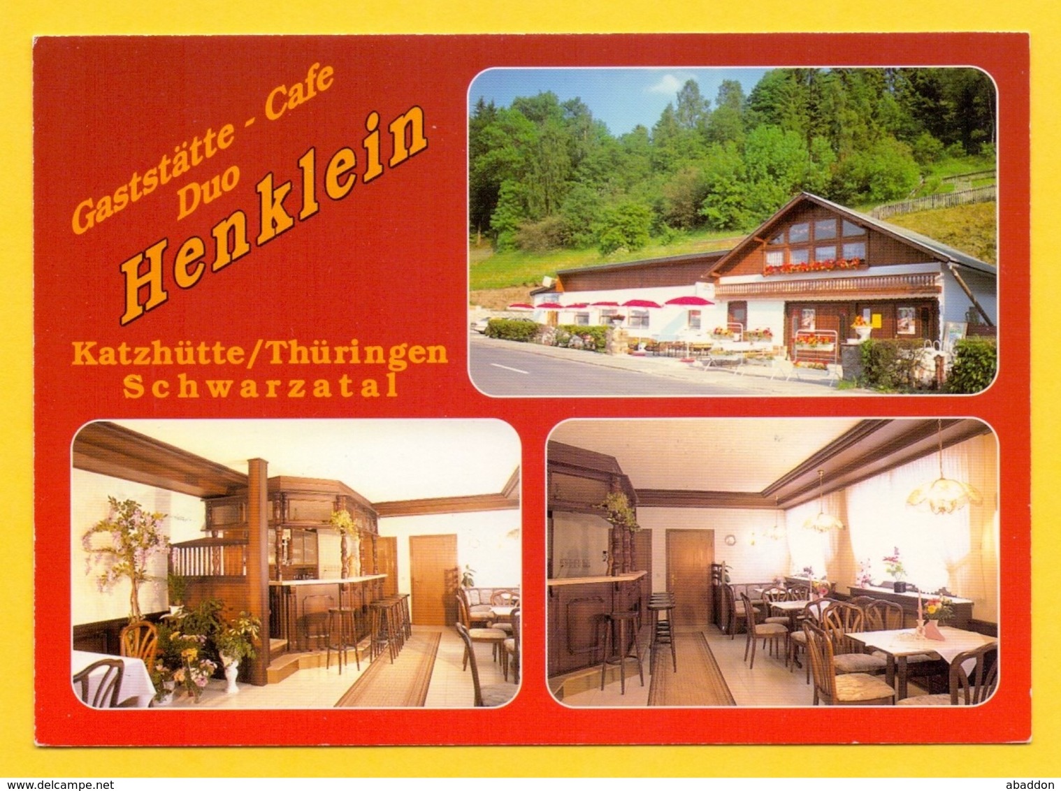 Xx01xx ★★ Katzhütte , Gaststätte Und Cafe Duo Henklein , Mehrbildkarte + Firmenstempel - Sonstige & Ohne Zuordnung