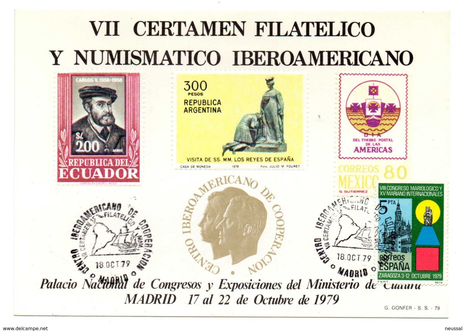 Tarjeta Commemorativa De 1979 Certamen Filatelico. - Storia Postale