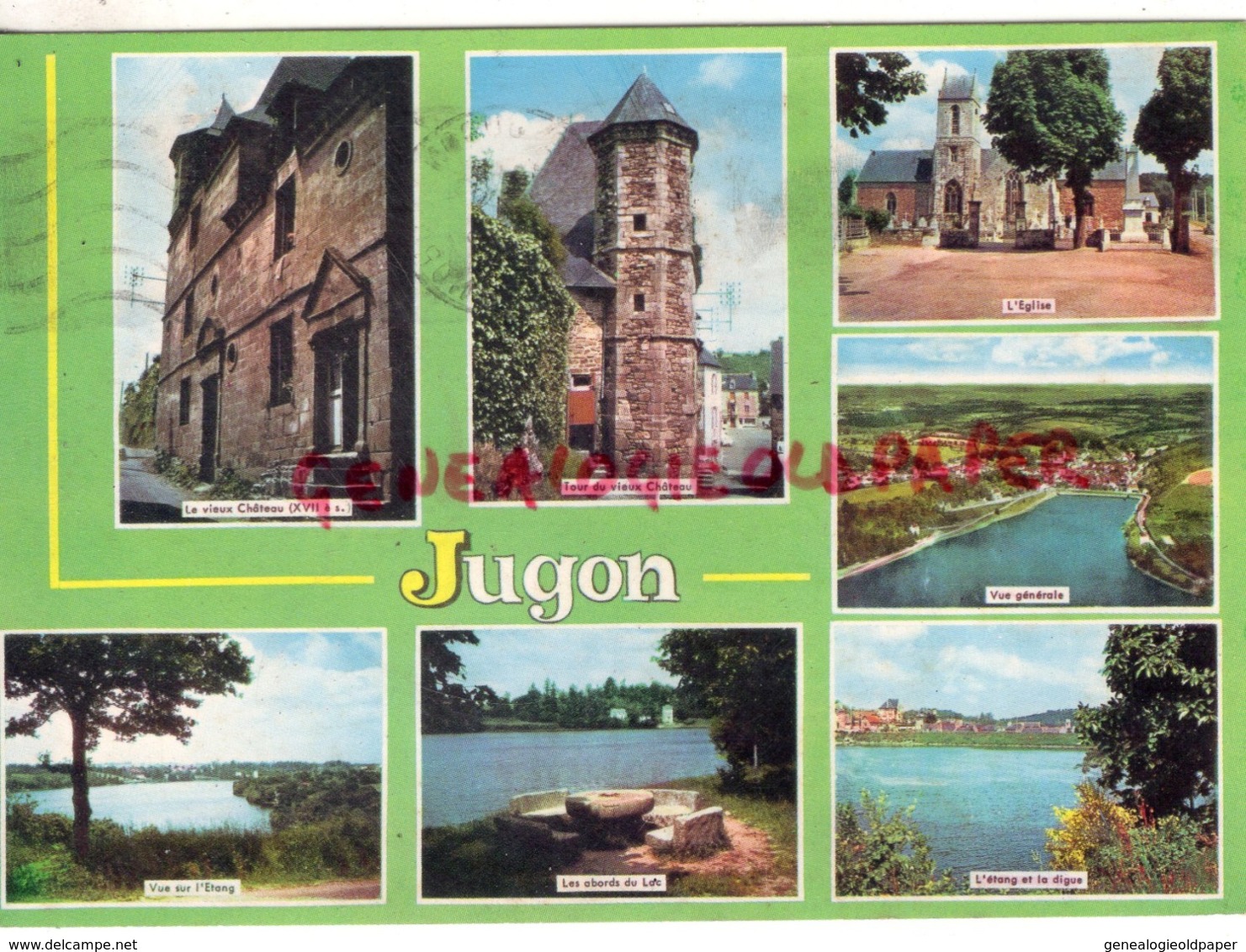 22 - JUGON - VIEUX CHATEAU- EGLISE- ETANG ET DIGUE - Jugon-les-Lacs