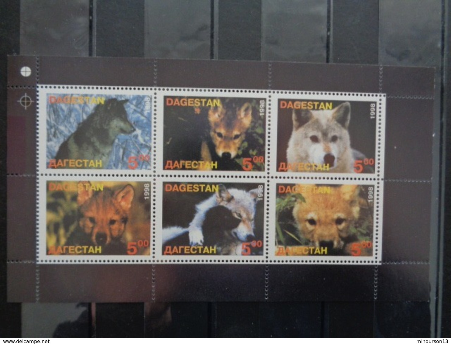 DAGESTAN 1998 - BLOC 6 TIMBRES - LOUPS DIVERS - Caucasia