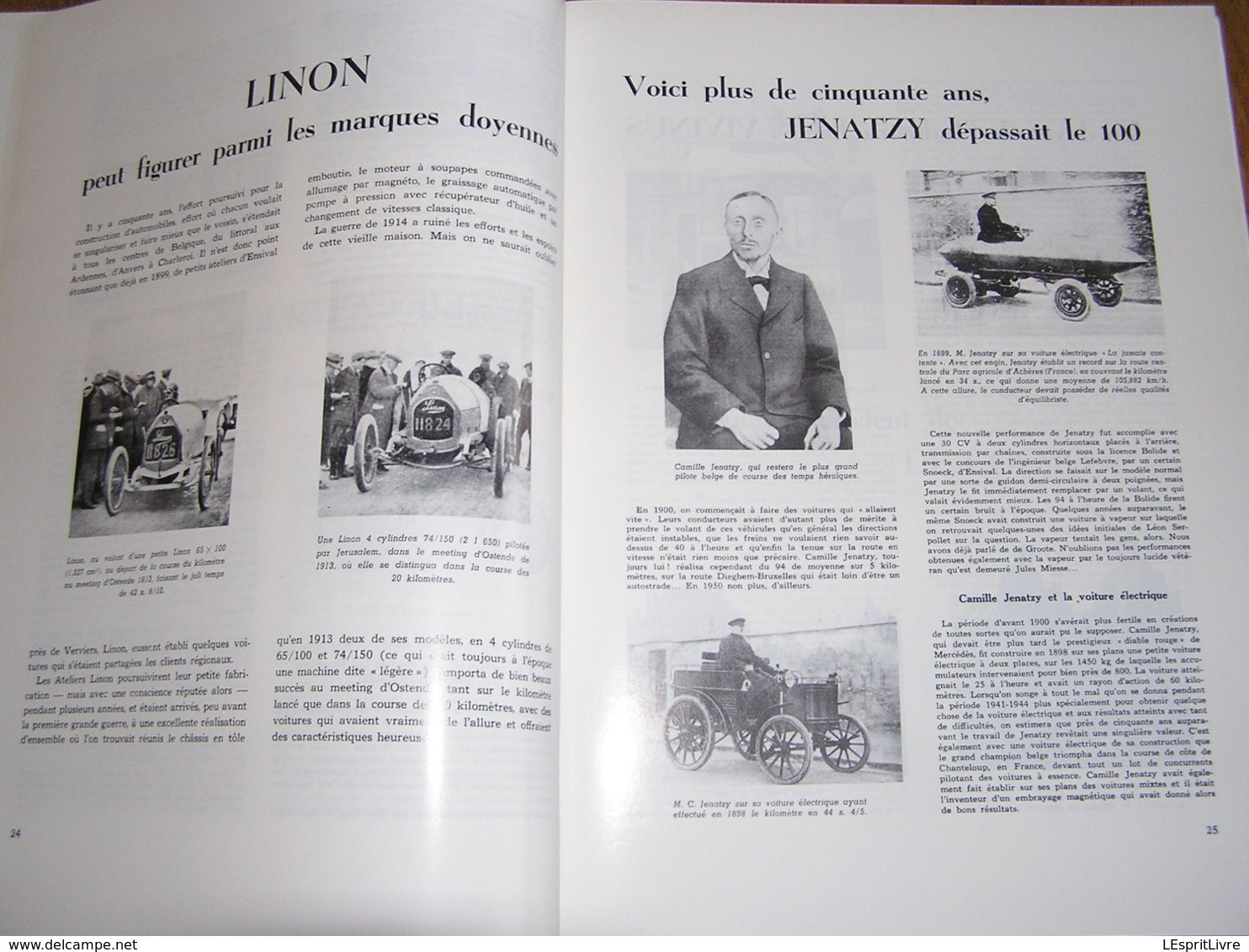 LIVRE D'OR DE L'AUTOMOBILE ET DE LA MOTOCYCLETTE Industrie Belgique Minerva Impéria Saroléa FN Escol Germain Moto Auto