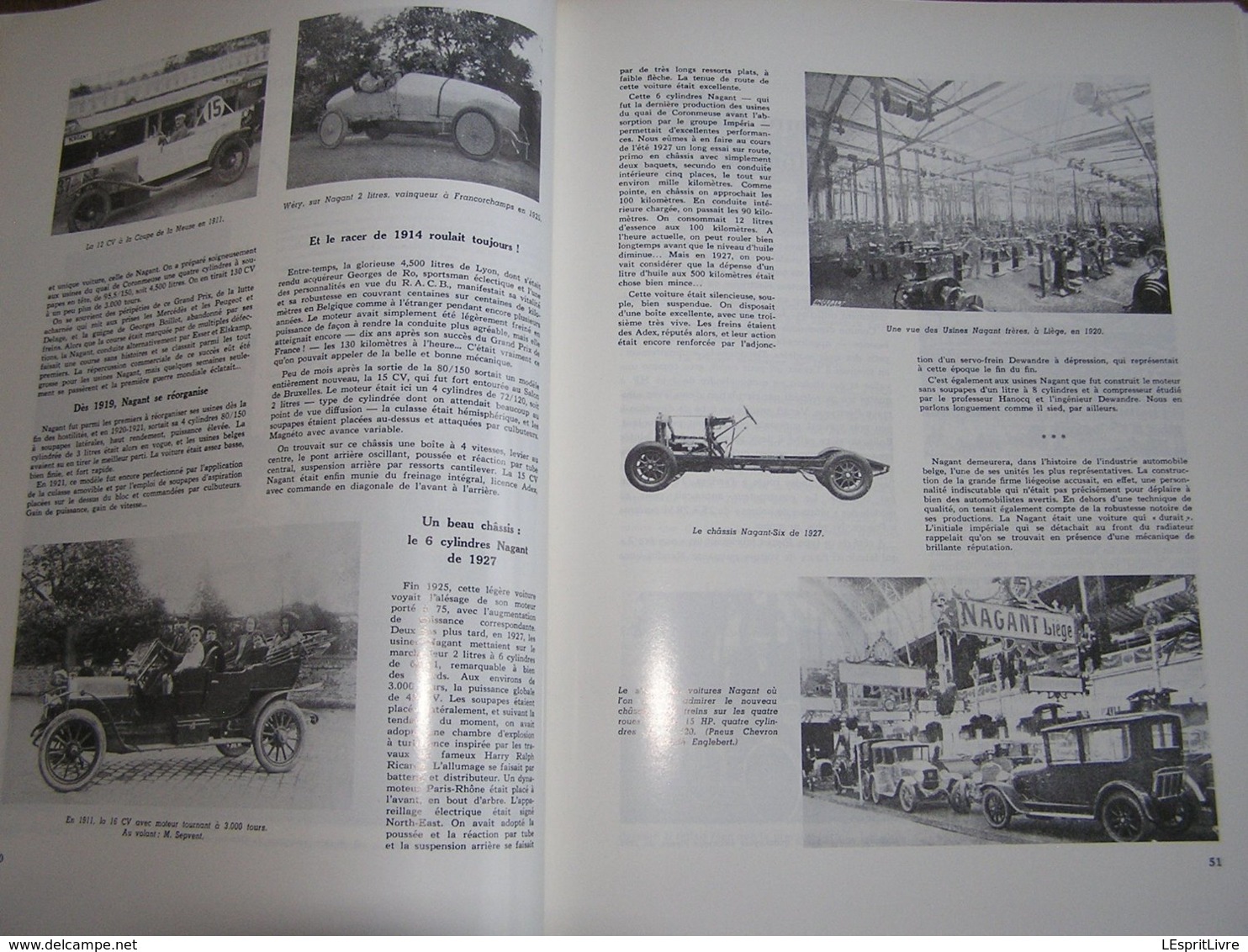 LIVRE D'OR DE L'AUTOMOBILE ET DE LA MOTOCYCLETTE Industrie Belgique Minerva Impéria Saroléa FN Escol Germain Moto Auto