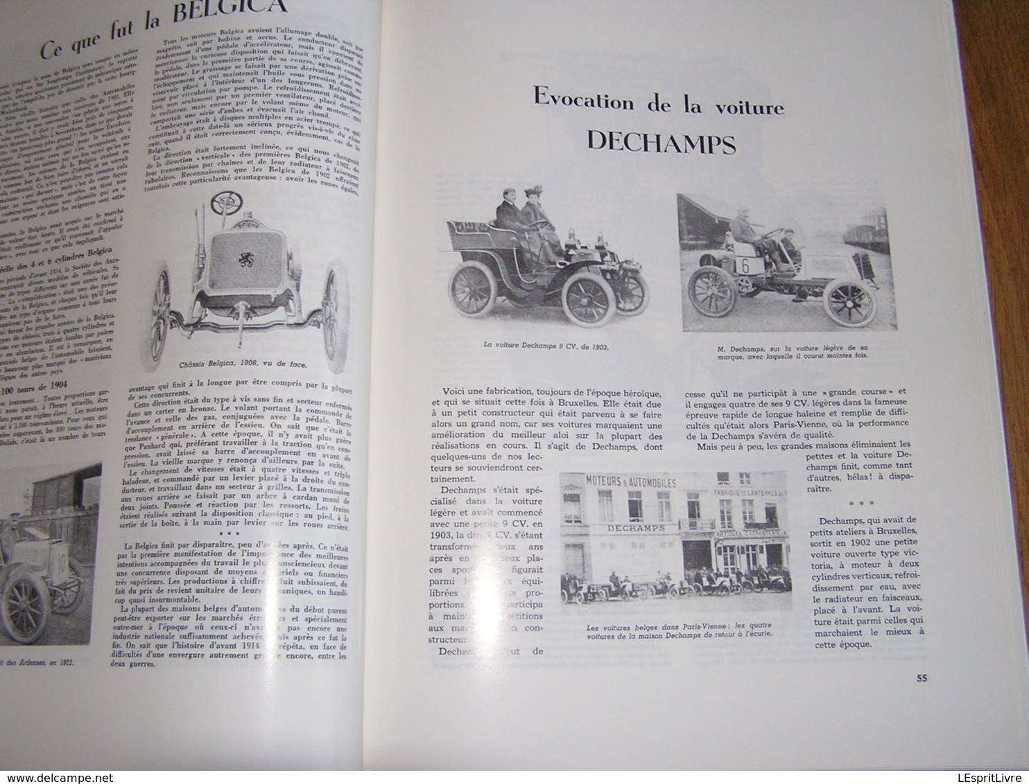 LIVRE D'OR DE L'AUTOMOBILE ET DE LA MOTOCYCLETTE Industrie Belgique Minerva Impéria Saroléa FN Escol Germain Moto Auto