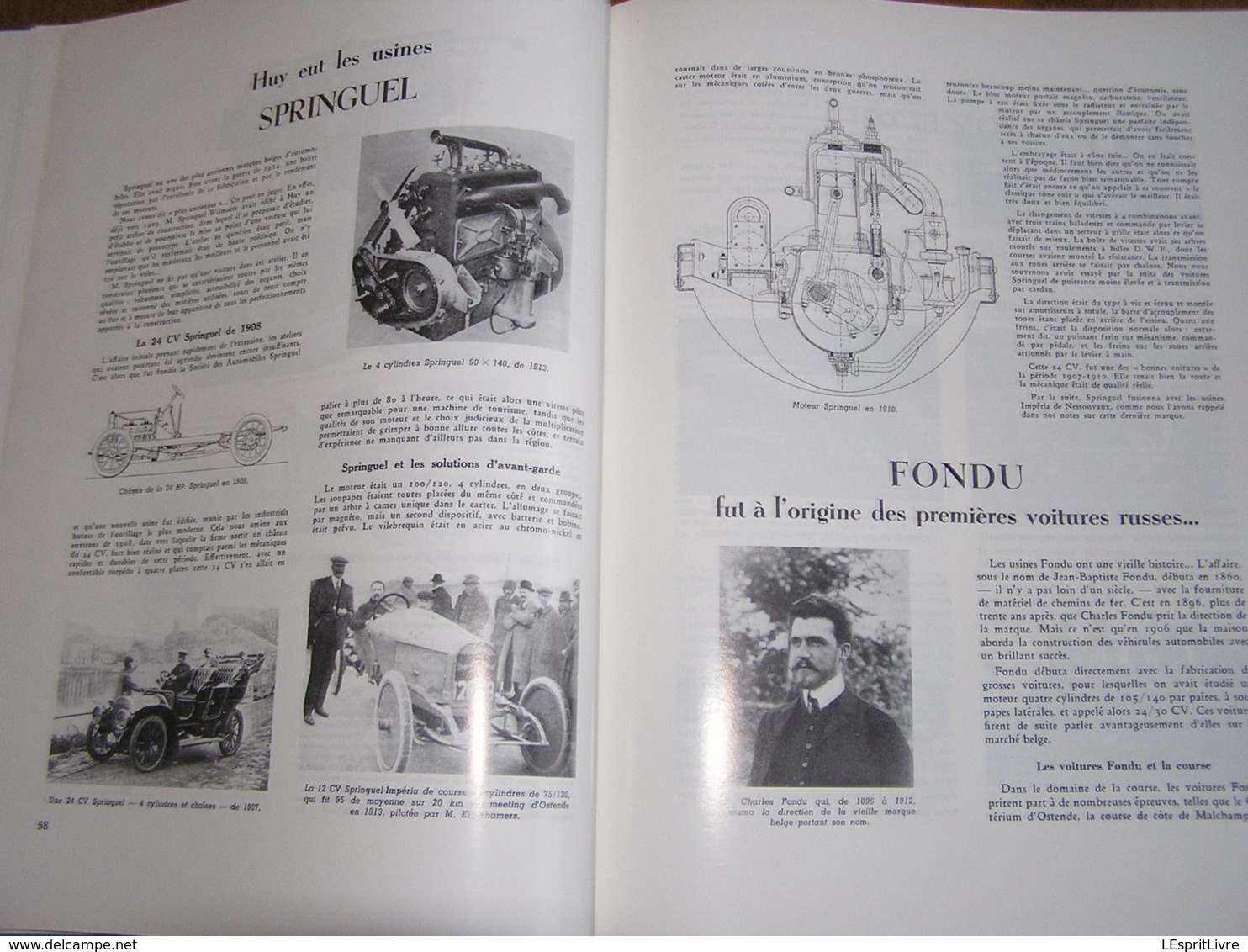 LIVRE D'OR DE L'AUTOMOBILE ET DE LA MOTOCYCLETTE Industrie Belgique Minerva Impéria Saroléa FN Escol Germain Moto Auto