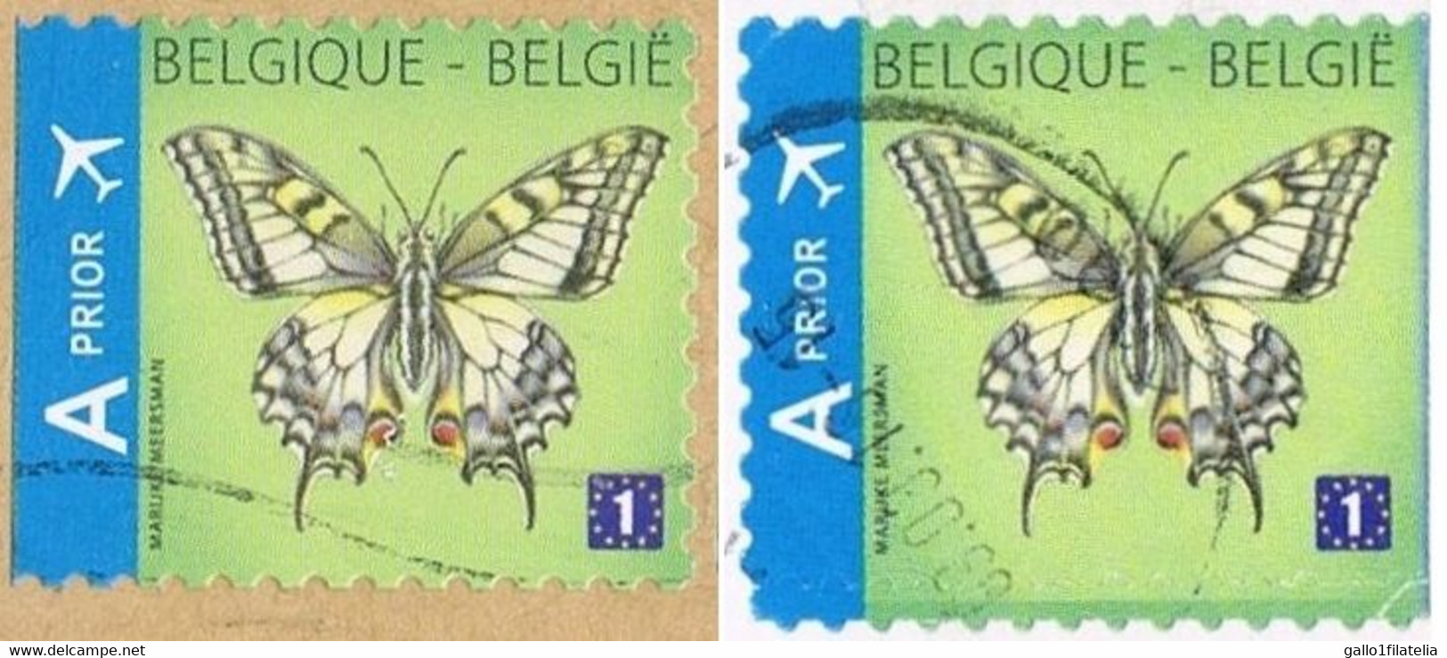 2012 - BELGIO / BELGIUM - FARFALLE / BUTTERFLIES. USATO / USED. - Usati