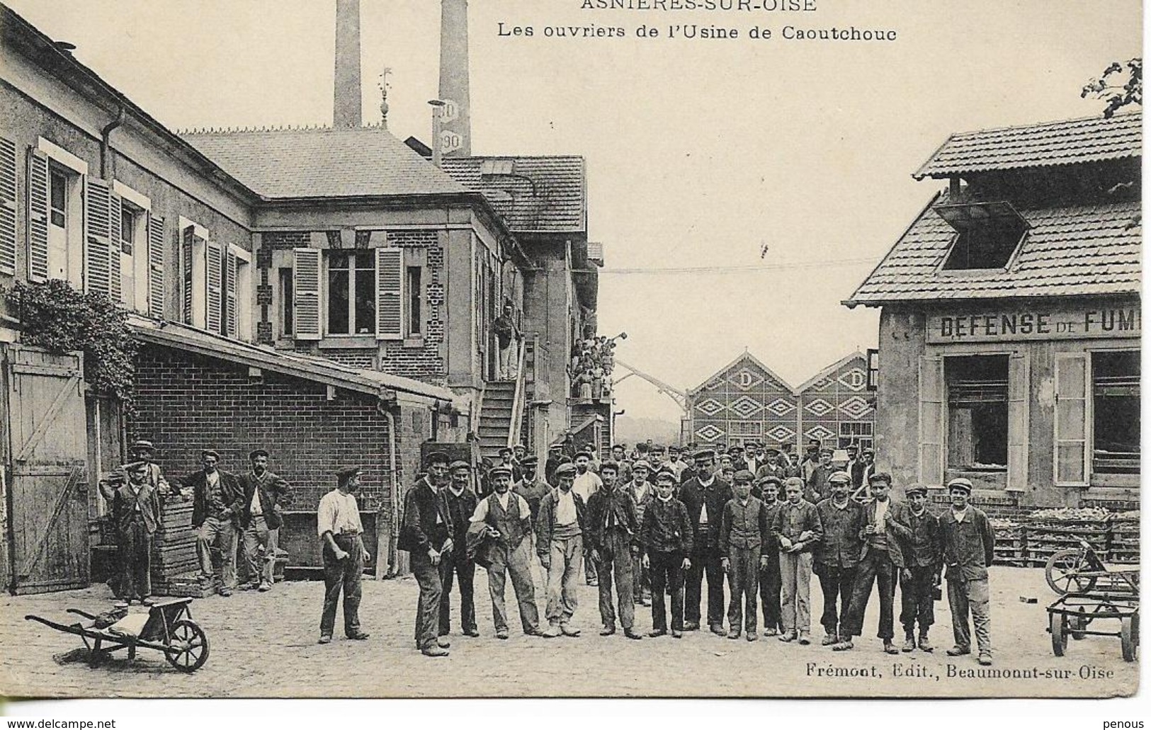ASNIERES SUR OISE  Les Ouvriers De L'usine De Caoutchouc - Asnières-sur-Oise