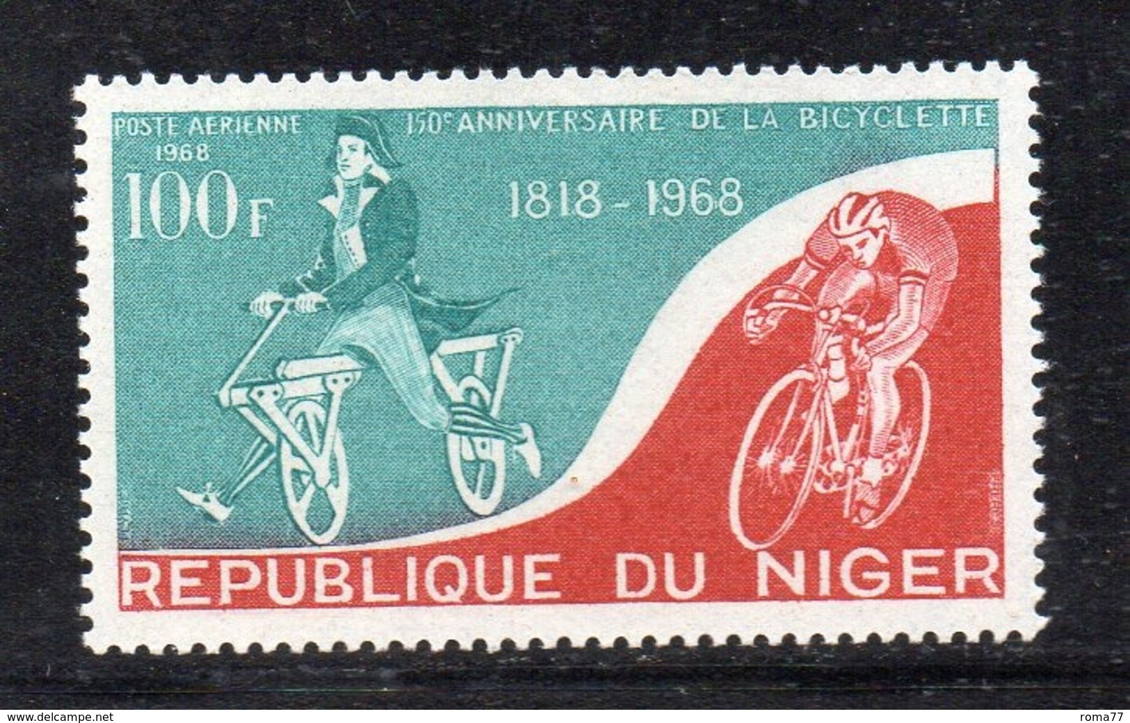 APR3051 - NIGER 1968 , Posta Aerea Michel N. 187 ***  MNH (2380A)    Ciclismo Bike - Ciclismo