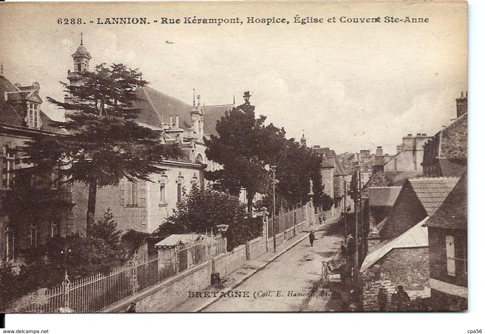 LANNION - Rue Kérampont - Hospice - Couvent - N°6288 Hamonic éditeur - 1919 - VENTE DIRECTE X - Lannion